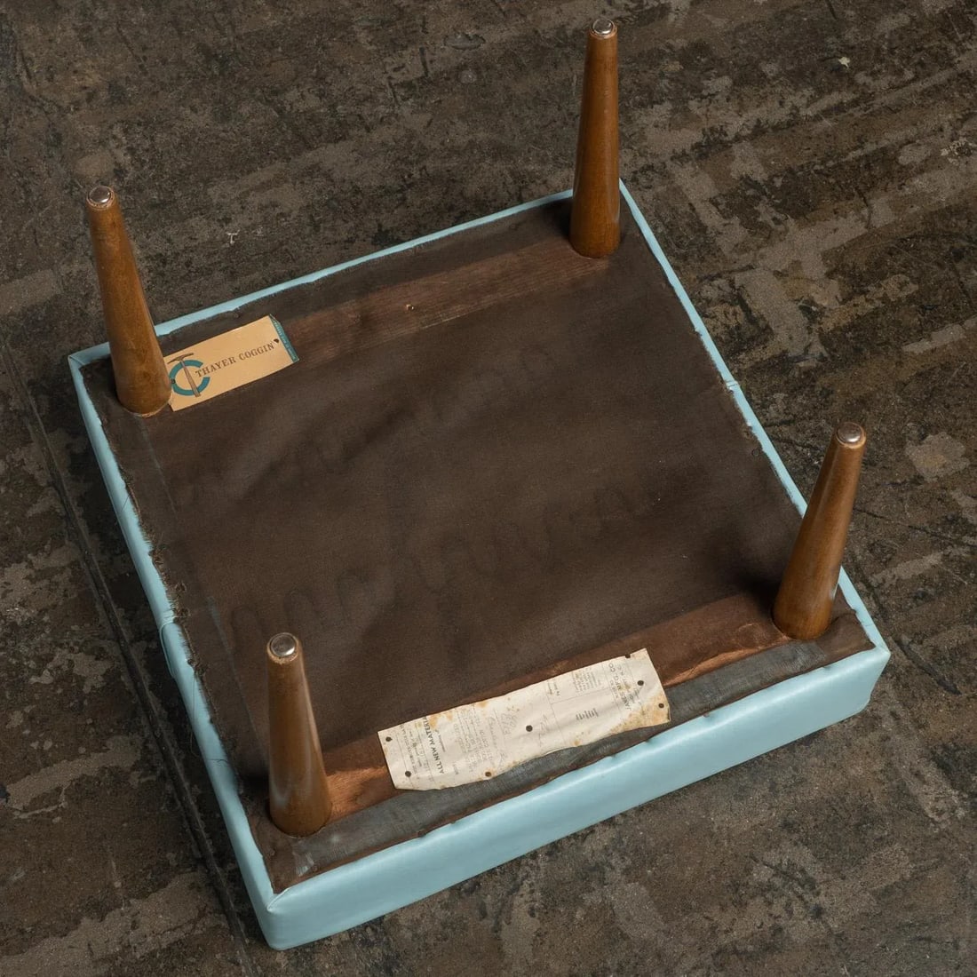 1950s Original Milo Baughman Thayer Coggin Ottoman Stool Signed - 7