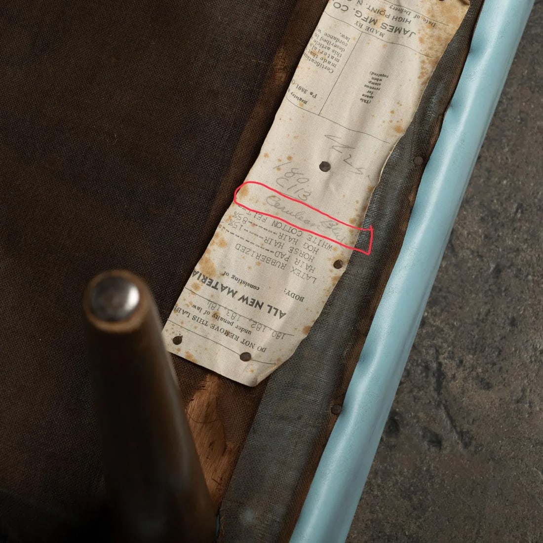 1950s Original Milo Baughman Thayer Coggin Ottoman Stool Signed - 8