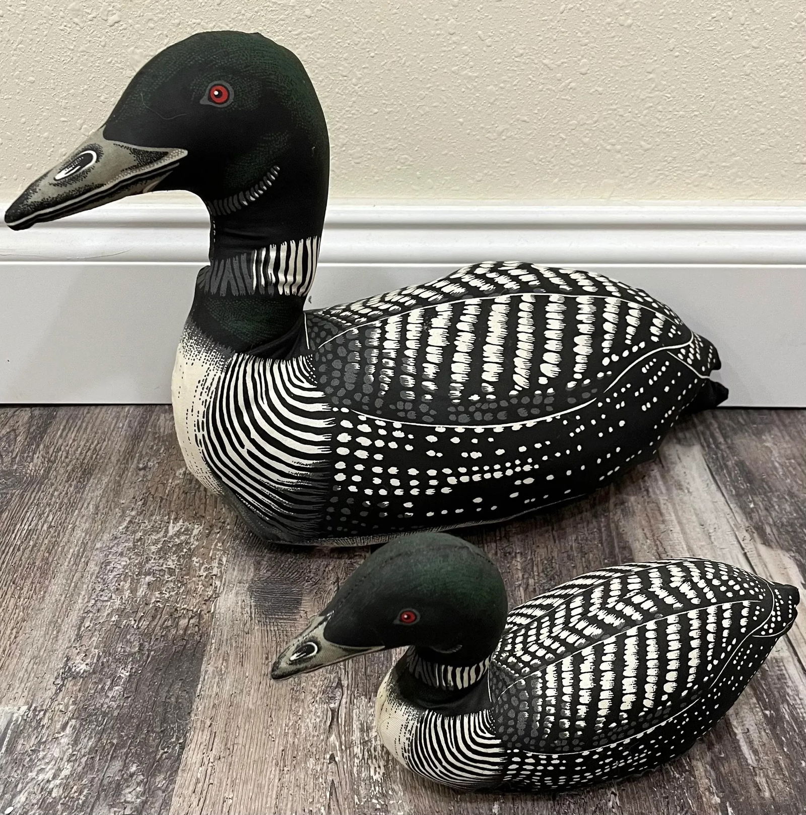 1980s Loon Duck Stuffed Decor- Set of 2 - 3