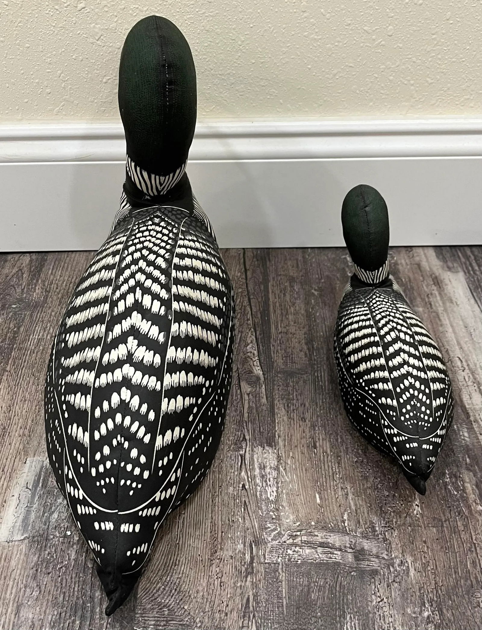 1980s Loon Duck Stuffed Decor- Set of 2 - 5
