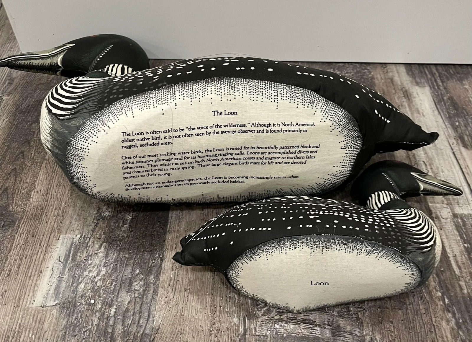 1980s Loon Duck Stuffed Decor- Set of 2 - 6