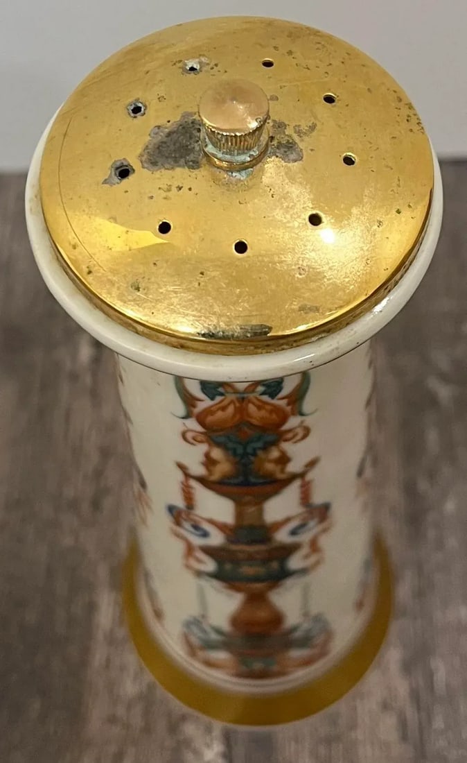 1970s Lenox 24k Lido Pattern Salt and Pepper Mill- Set of 2 - 5