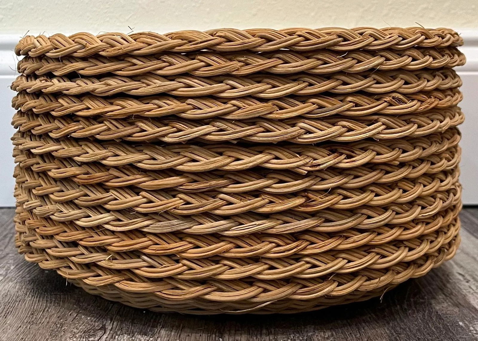 1970s Wicker Charger Plates- Set of 12 - 3