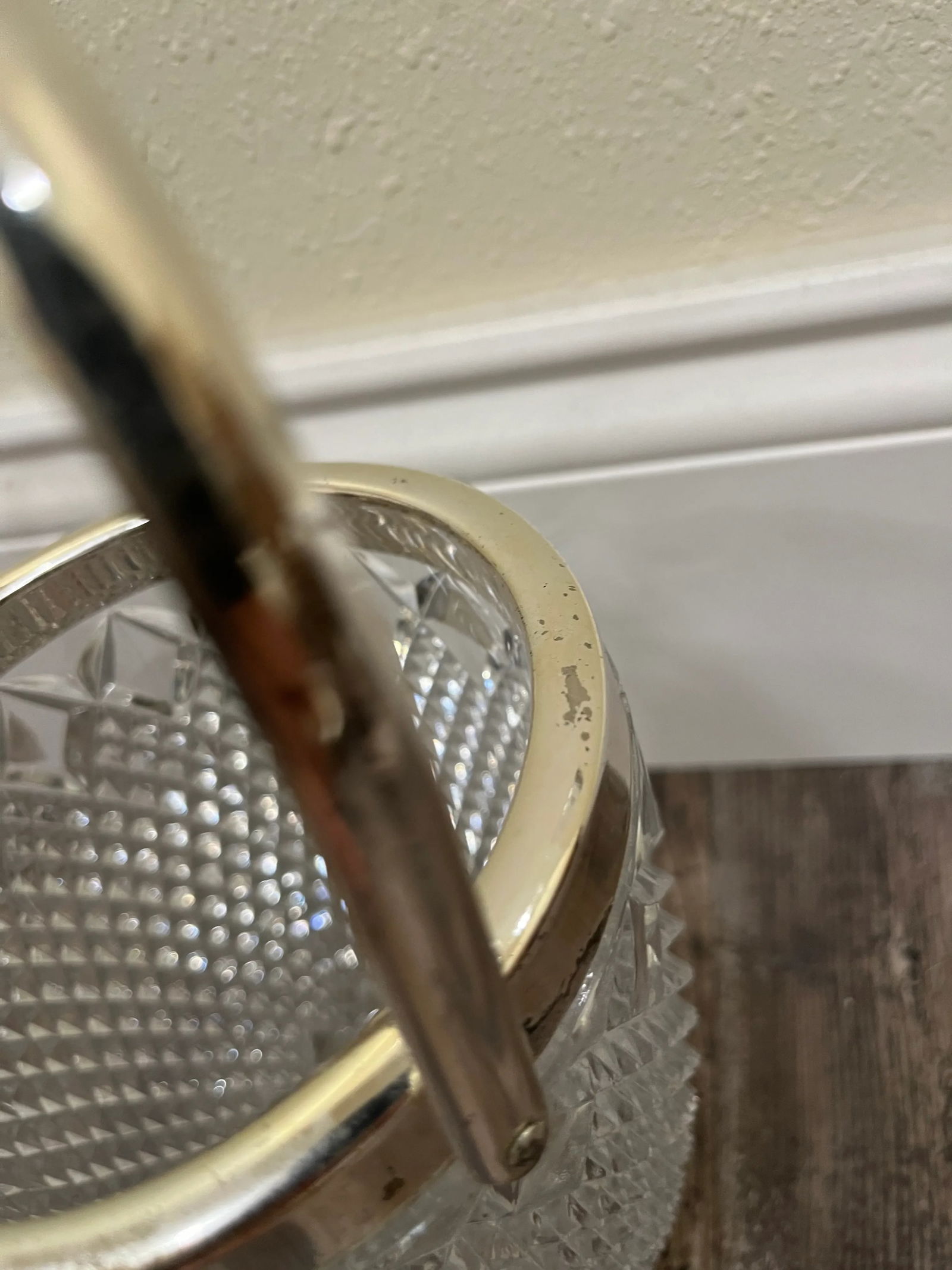 1980s Fb Rogers Silver-Tone Metal and Lead Crystal Ice Bucket - 11