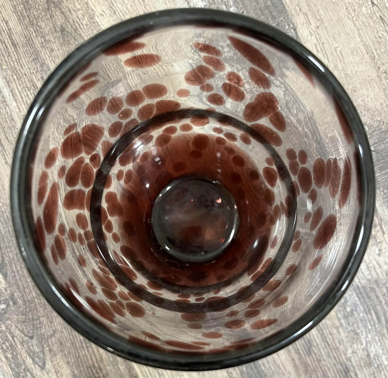 1960s Purple Tortoiseshell Blown Glass Art Vase Attributed to Murano - 4