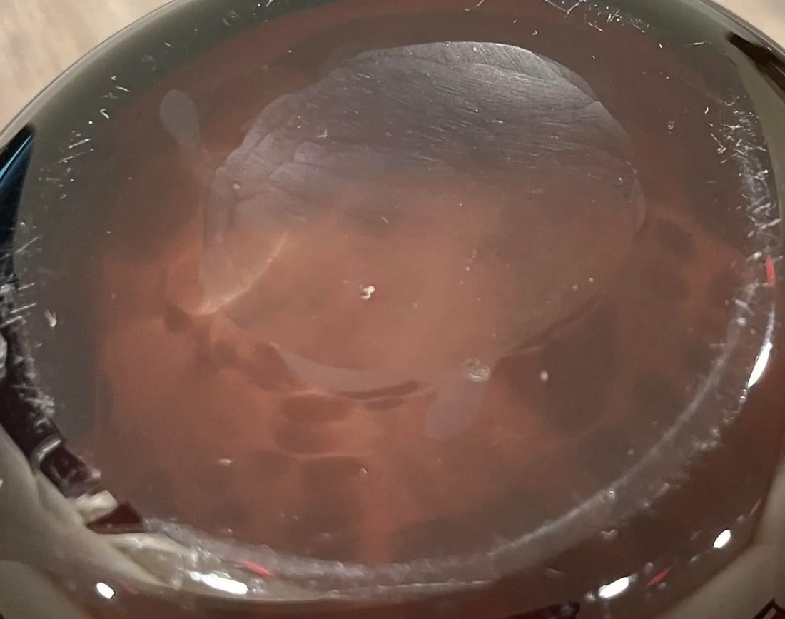 1960s Purple Tortoiseshell Blown Glass Art Vase Attributed to Murano - 6