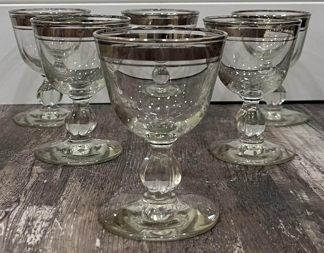 1960s Dorothy Thorpe Mid Century Modern Champagne Coupes- Set of 6 - 2