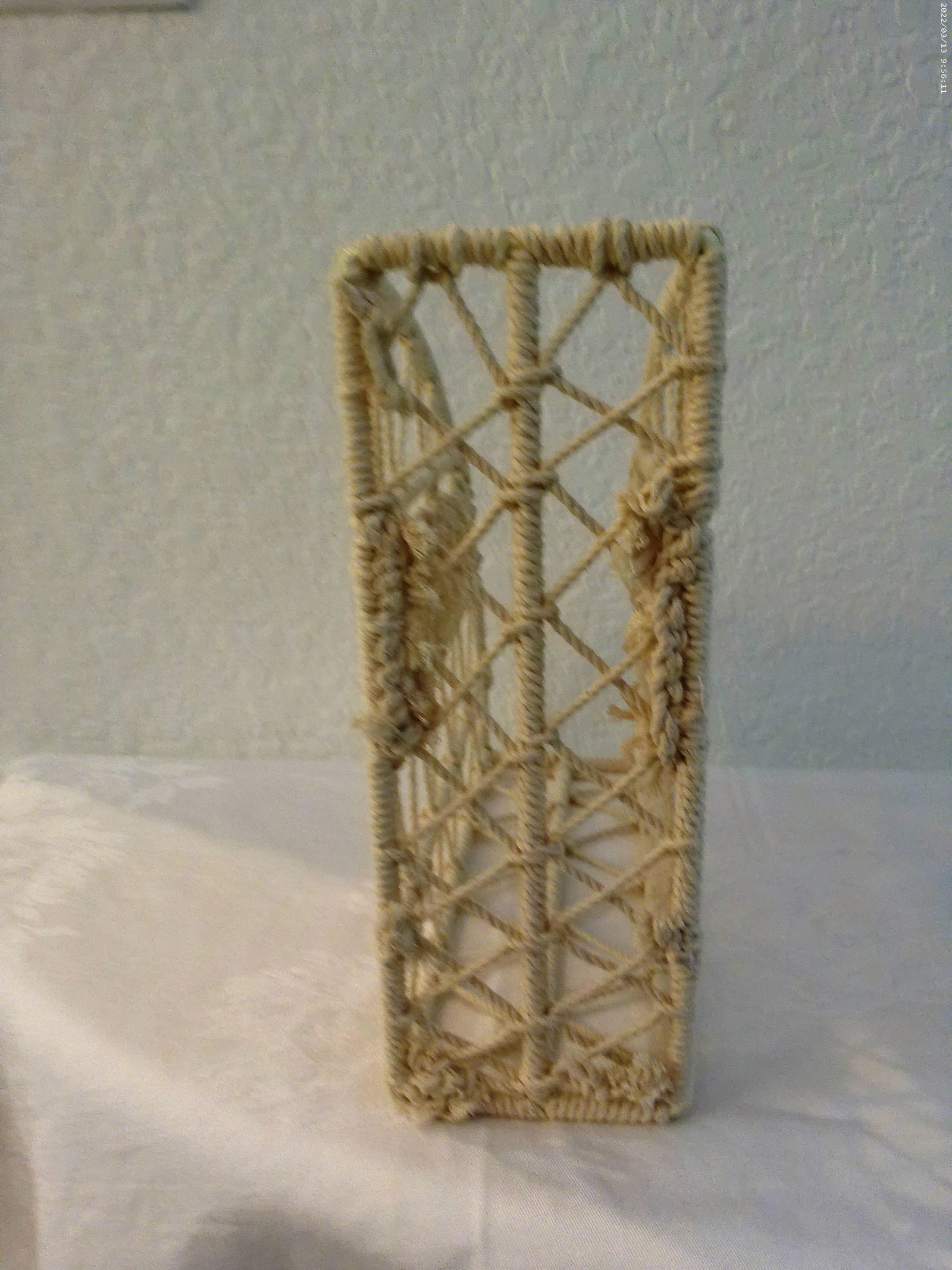 Macrame & Metal Magazine Rack - 3