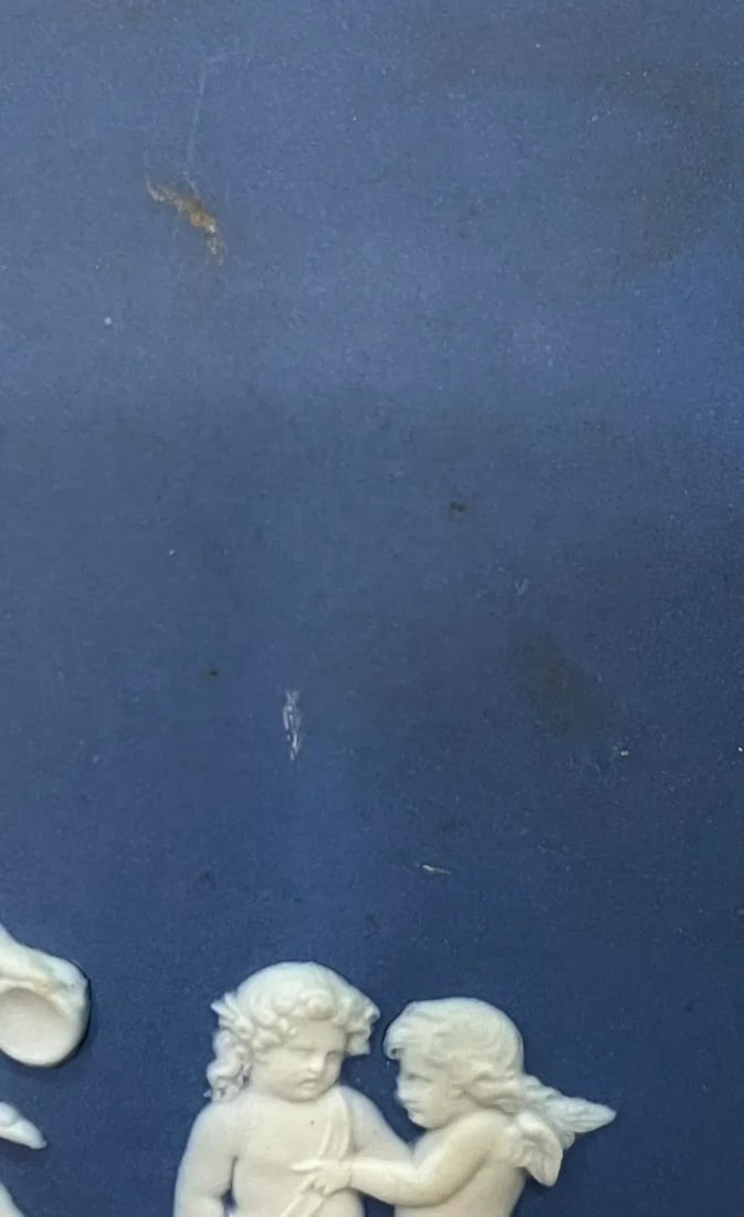 Mid 19th Century Wedgwood Cobalt Jasperware Biscuit Jar - 9