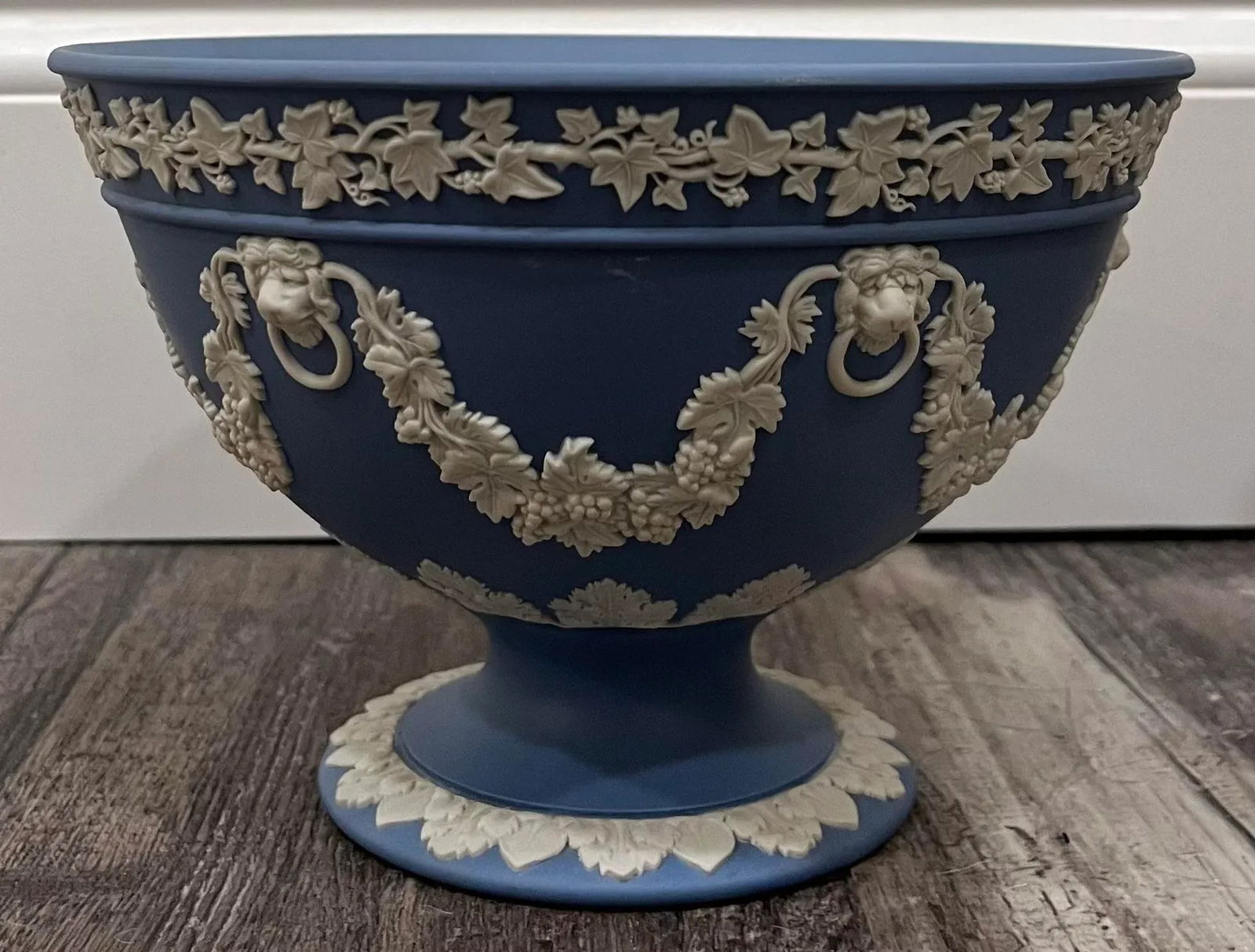 Wedgwood Blue Jasperware Footed Compote Circa 1910-1920s - 5