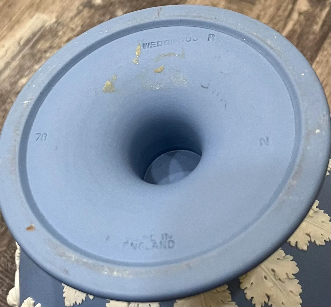 Wedgwood Blue Jasperware Footed Compote Circa 1910-1920s - 7