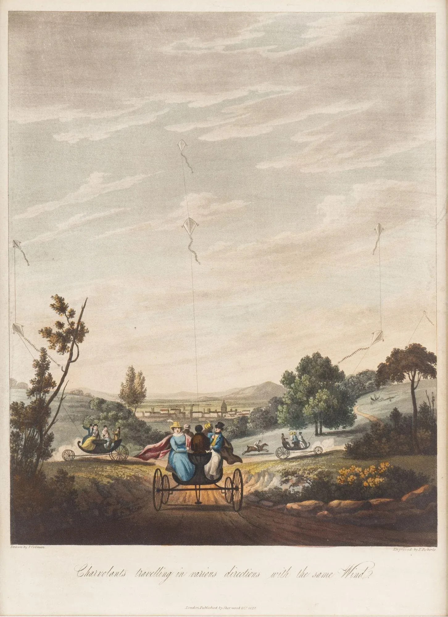 Charvolents Travelling in Various Directions With the Same Wind by S. Colman, 1827 - 2