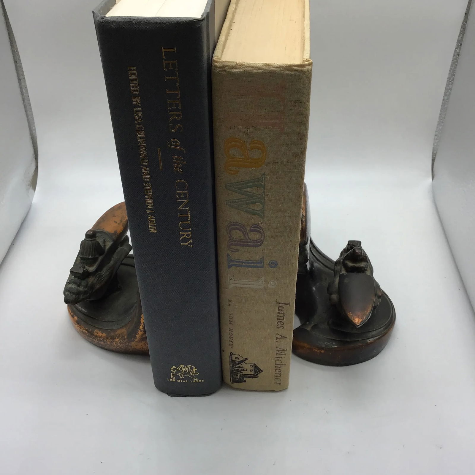 Art Deco Vintage 1930s Art Deco Bookends by Dodge Inc Speed Boat With Wave Bronze Metal - a Pair - 5