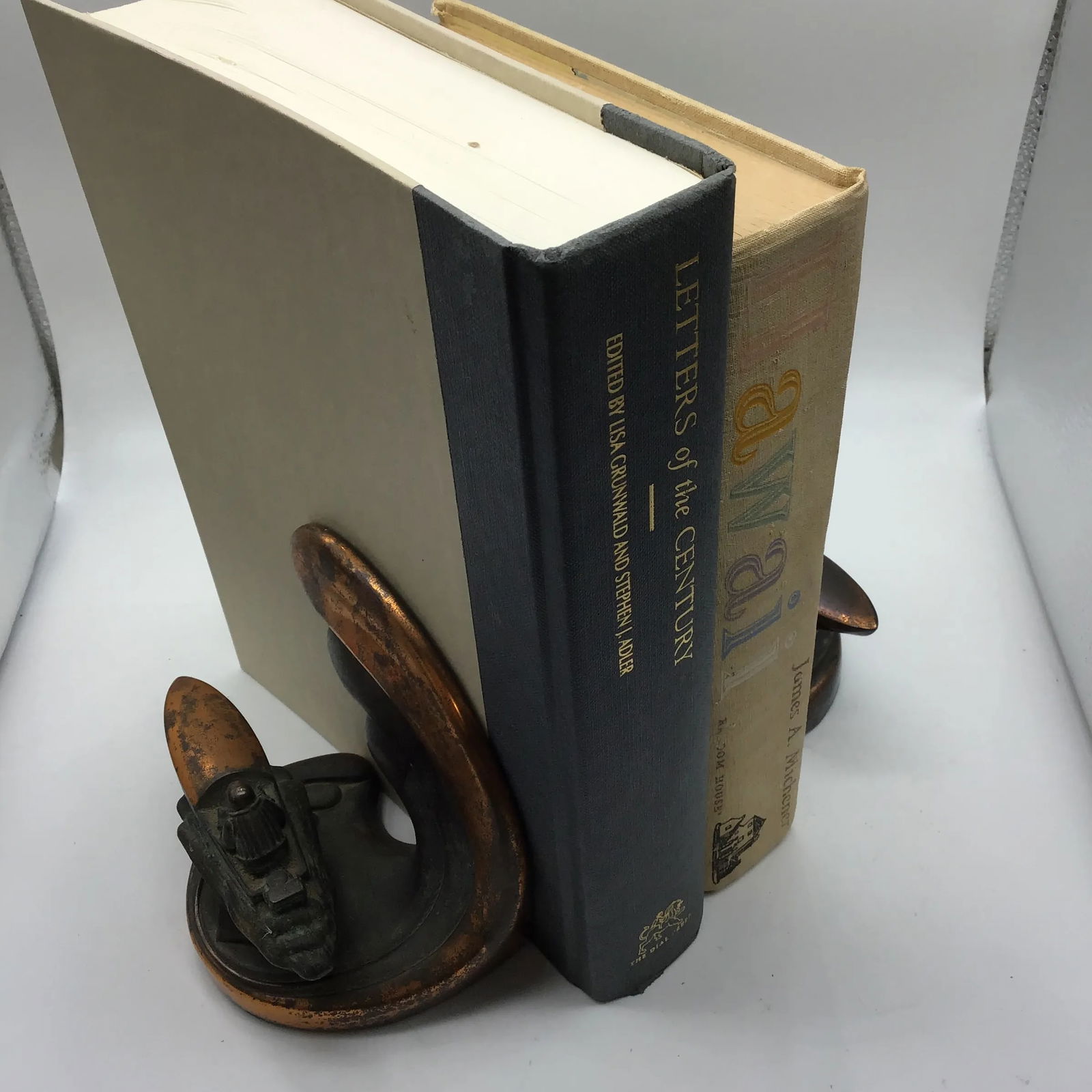 Art Deco Vintage 1930s Art Deco Bookends by Dodge Inc Speed Boat With Wave Bronze Metal - a Pair - 6