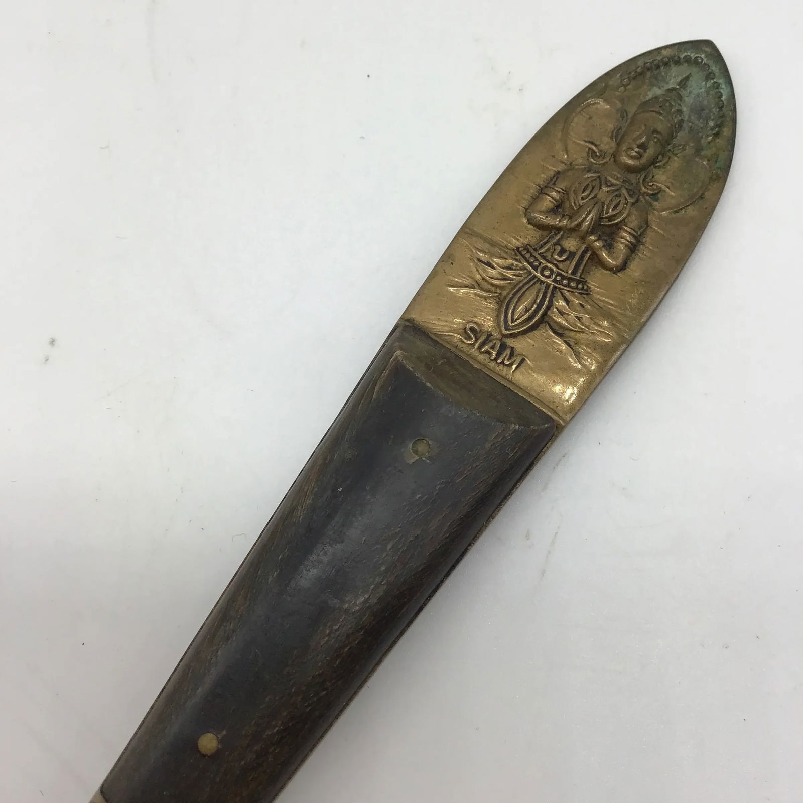 Brass Buddha & Wood Vintage Siam Salad Spoon and Fork Serving Set- 2 Pieces - 6