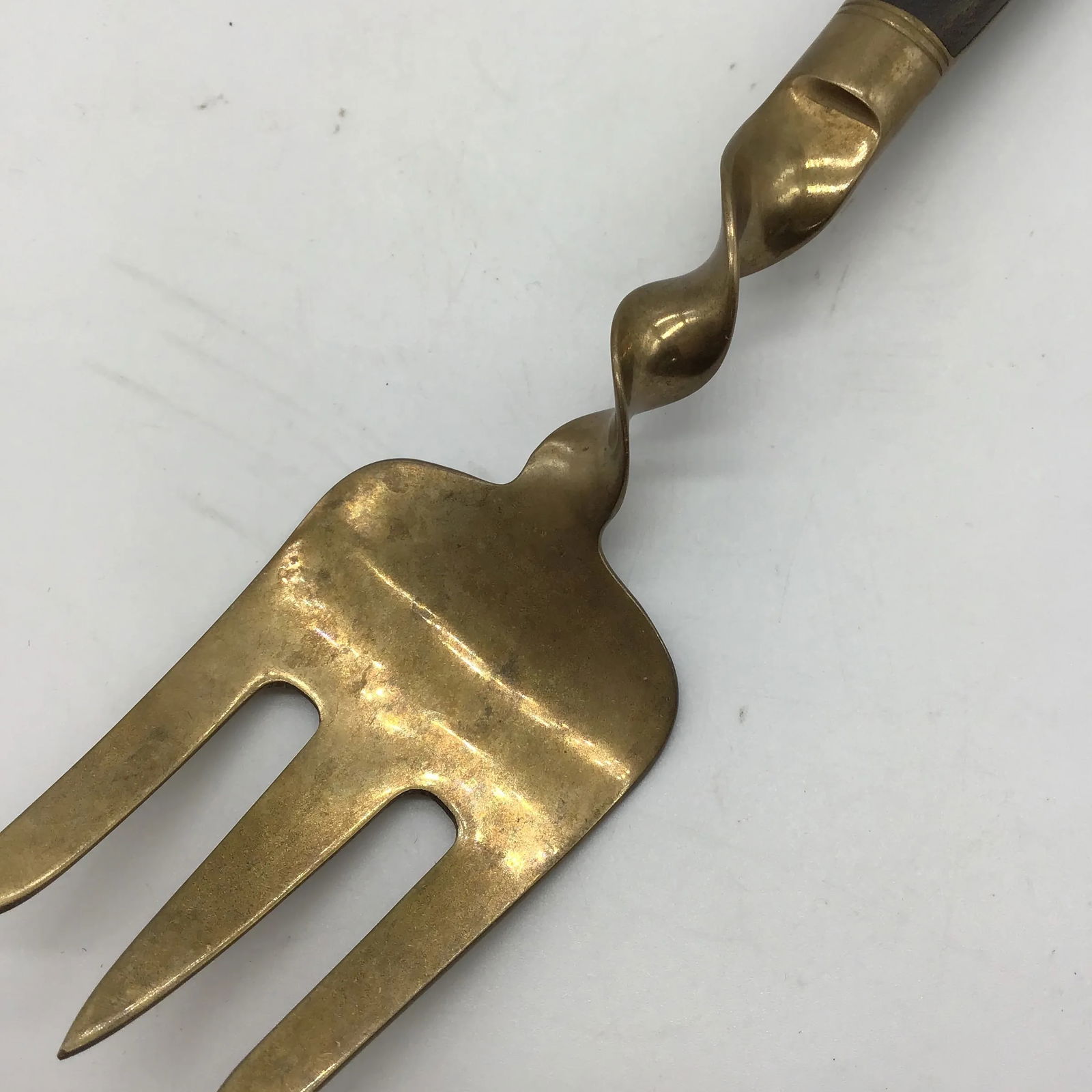 Brass Buddha & Wood Vintage Siam Salad Spoon and Fork Serving Set- 2 Pieces - 7