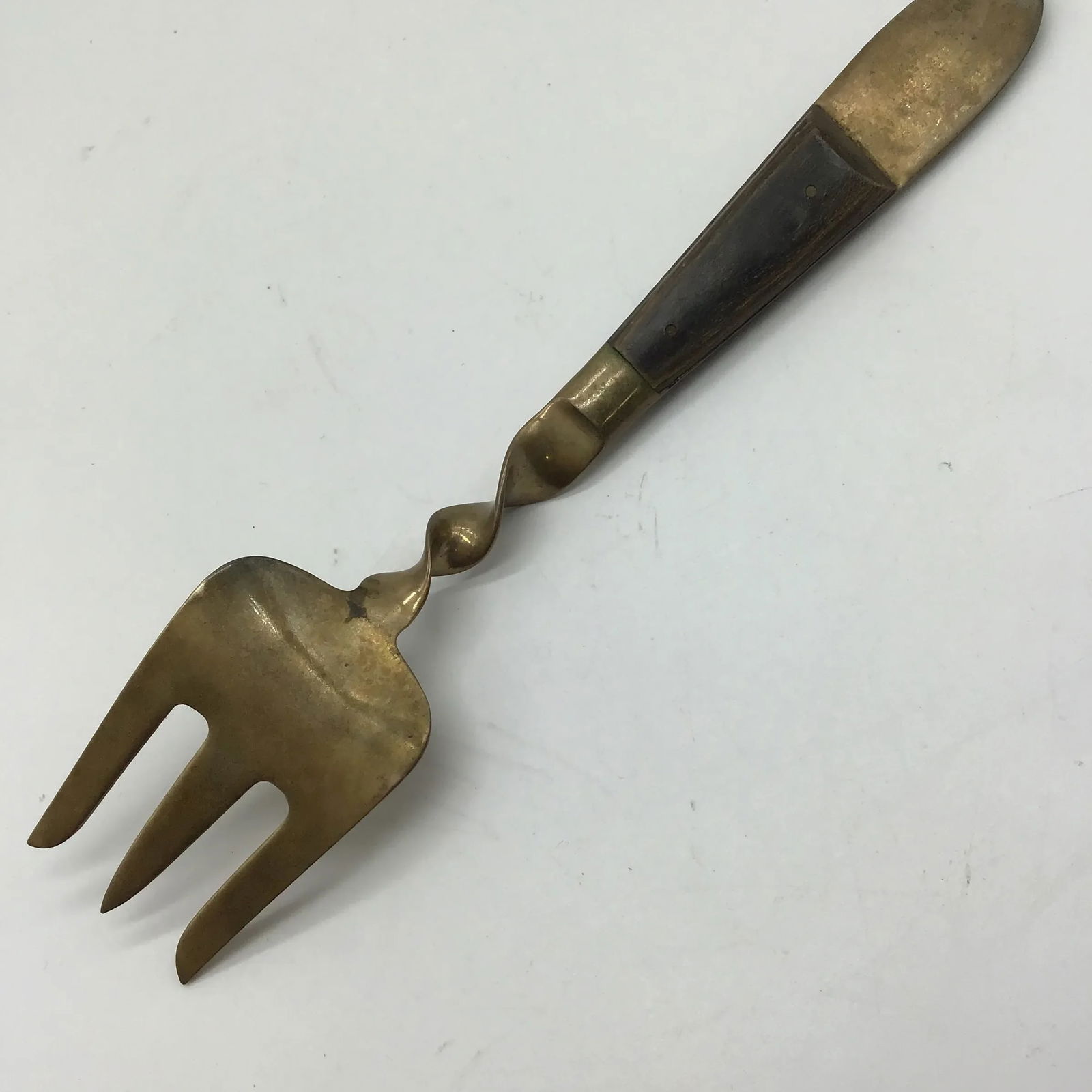 Brass Buddha & Wood Vintage Siam Salad Spoon and Fork Serving Set- 2 Pieces - 8