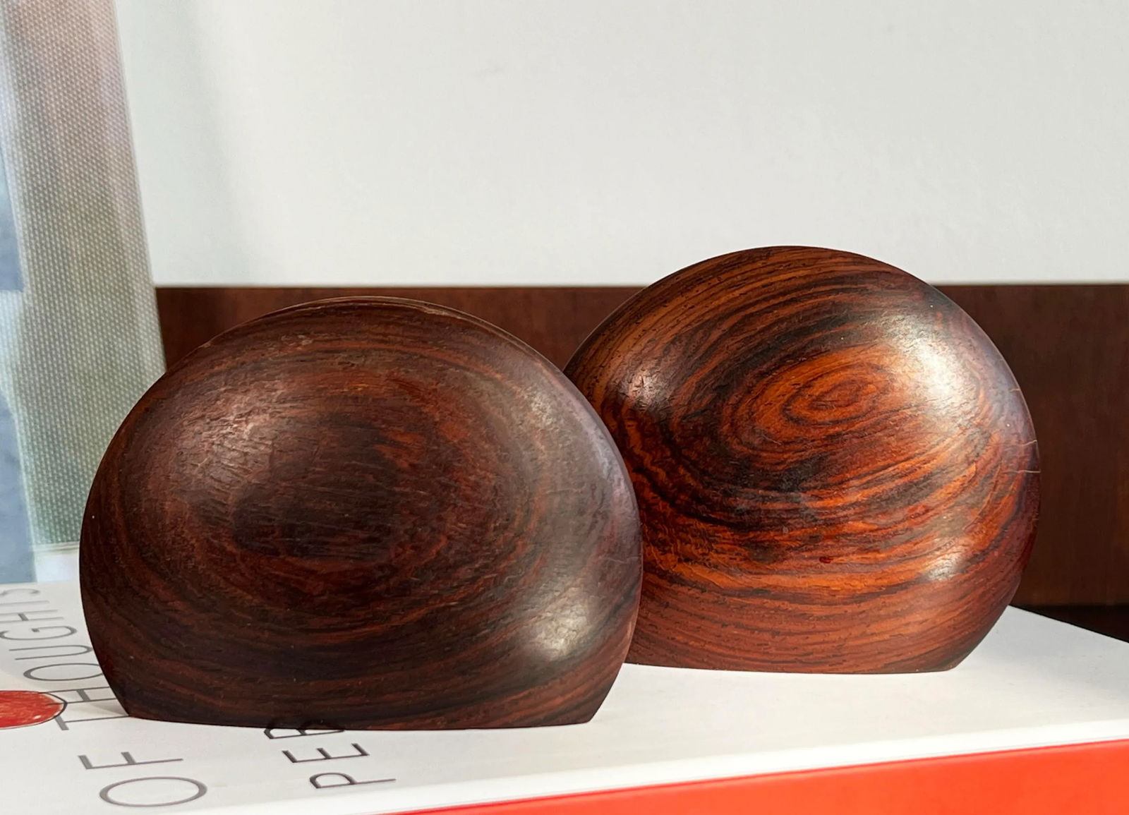 Mid Century Danish Modern Rosewood Disc Salt & Pepper Shakers - a Pair - 5