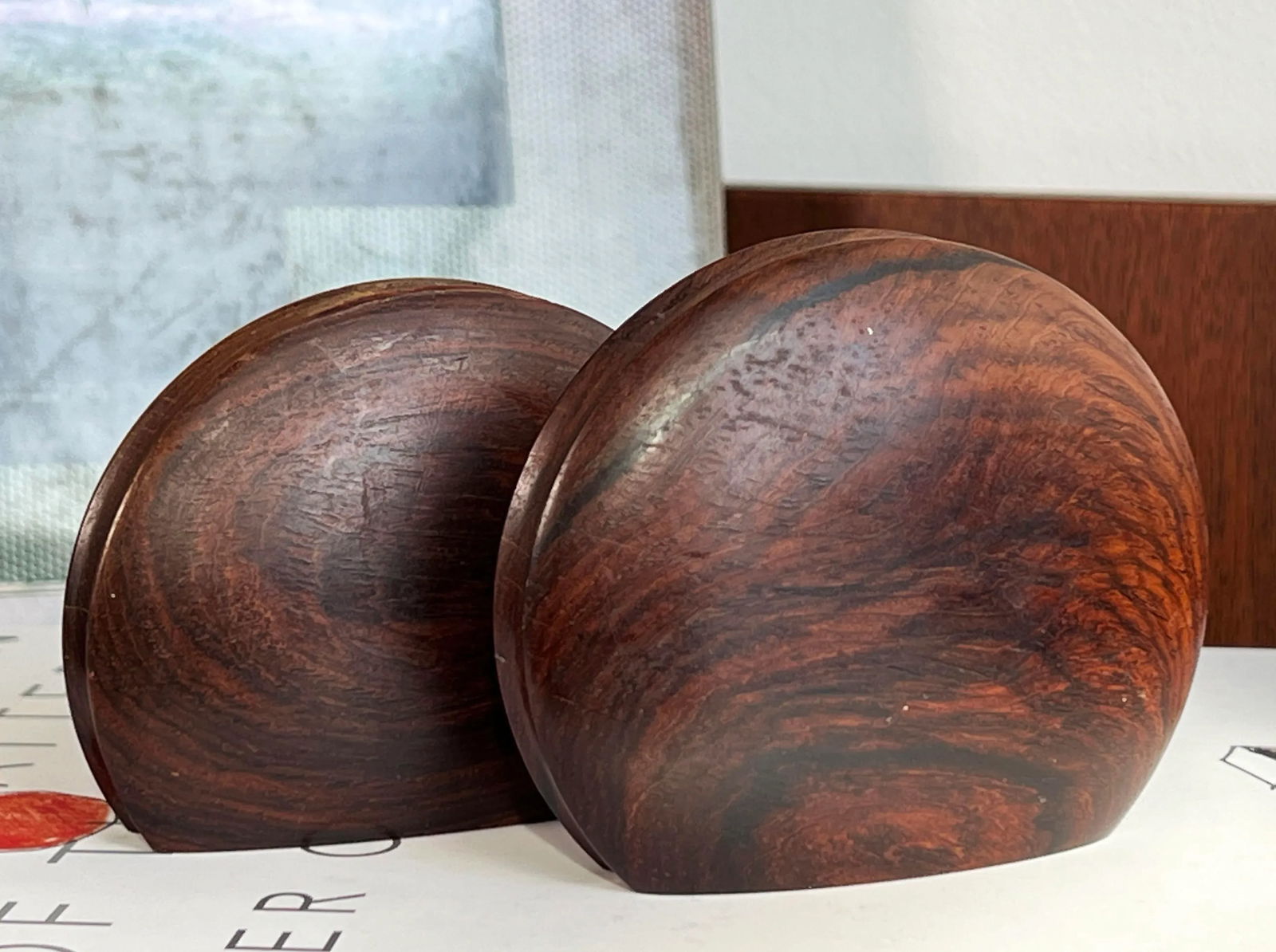 Mid Century Danish Modern Rosewood Disc Salt & Pepper Shakers - a Pair - 8