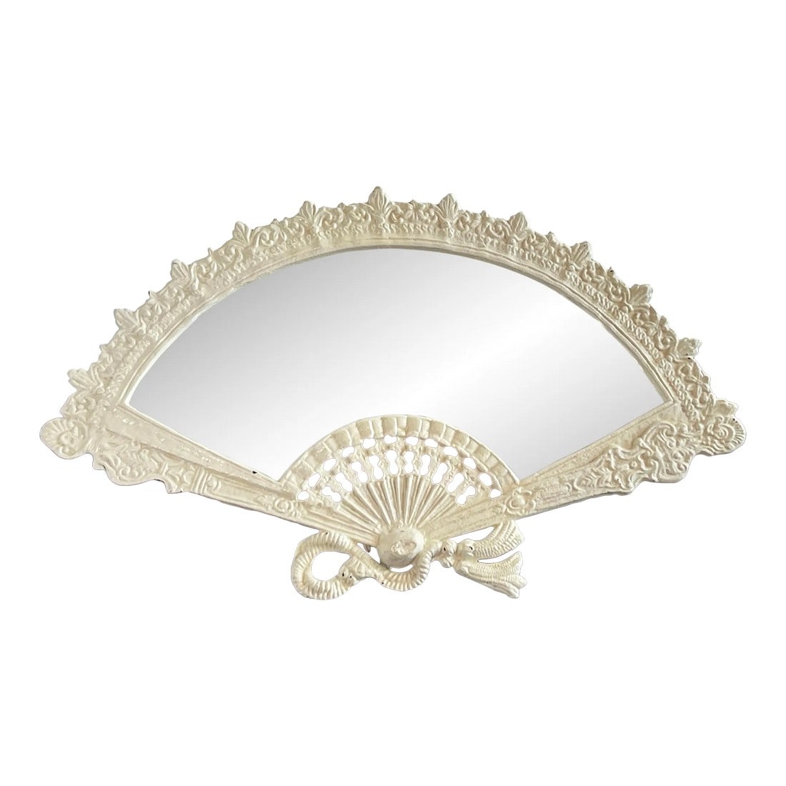 Vintage Cast Iron Victorian Fan Shaped Table Top Vanity Mirror by Iron-Art (1 of 6)