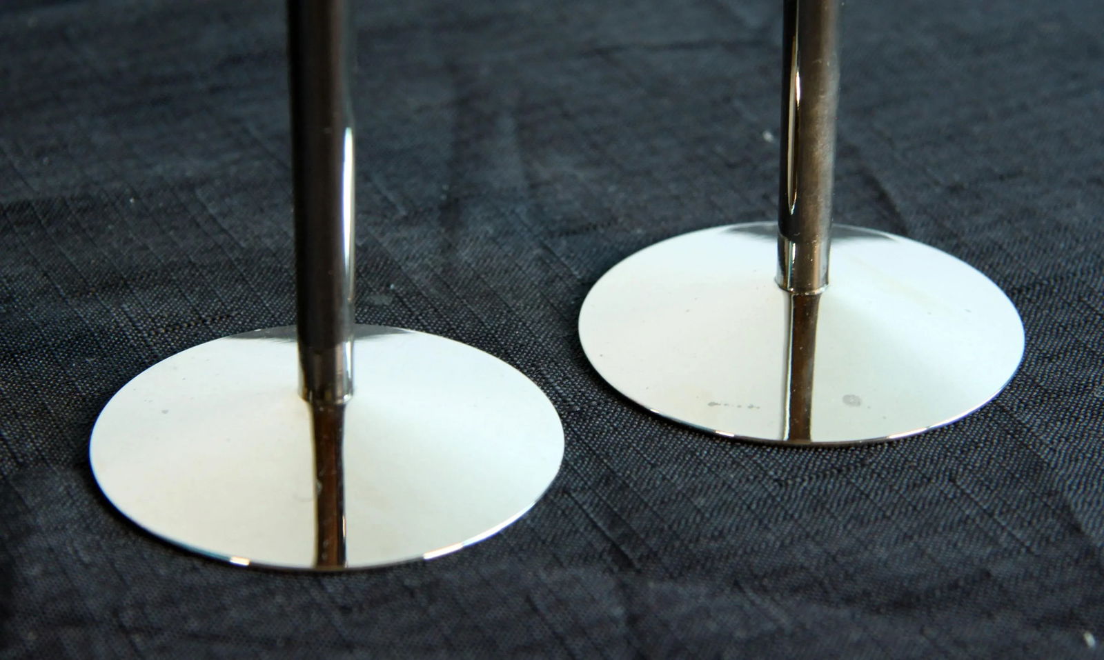 Vintage Mid Century Modern Solingen German Chrome Candle Sticks - a Pair - 6