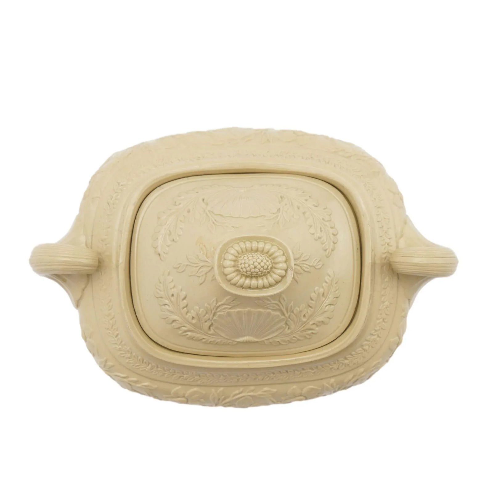 English Stoneware Sugar Bowl With Cover, C. 1830 - 10