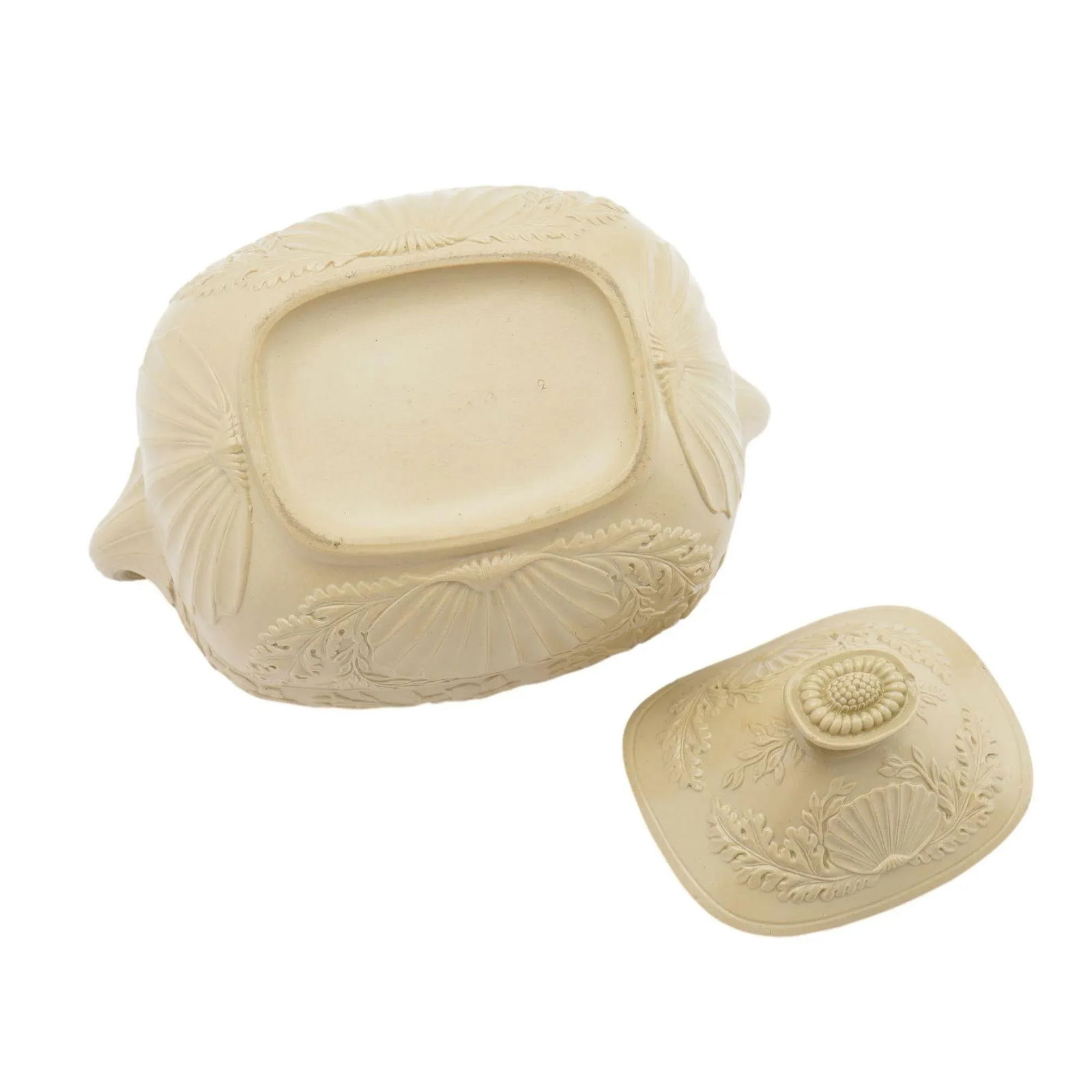 English Stoneware Sugar Bowl With Cover, C. 1830 - 12