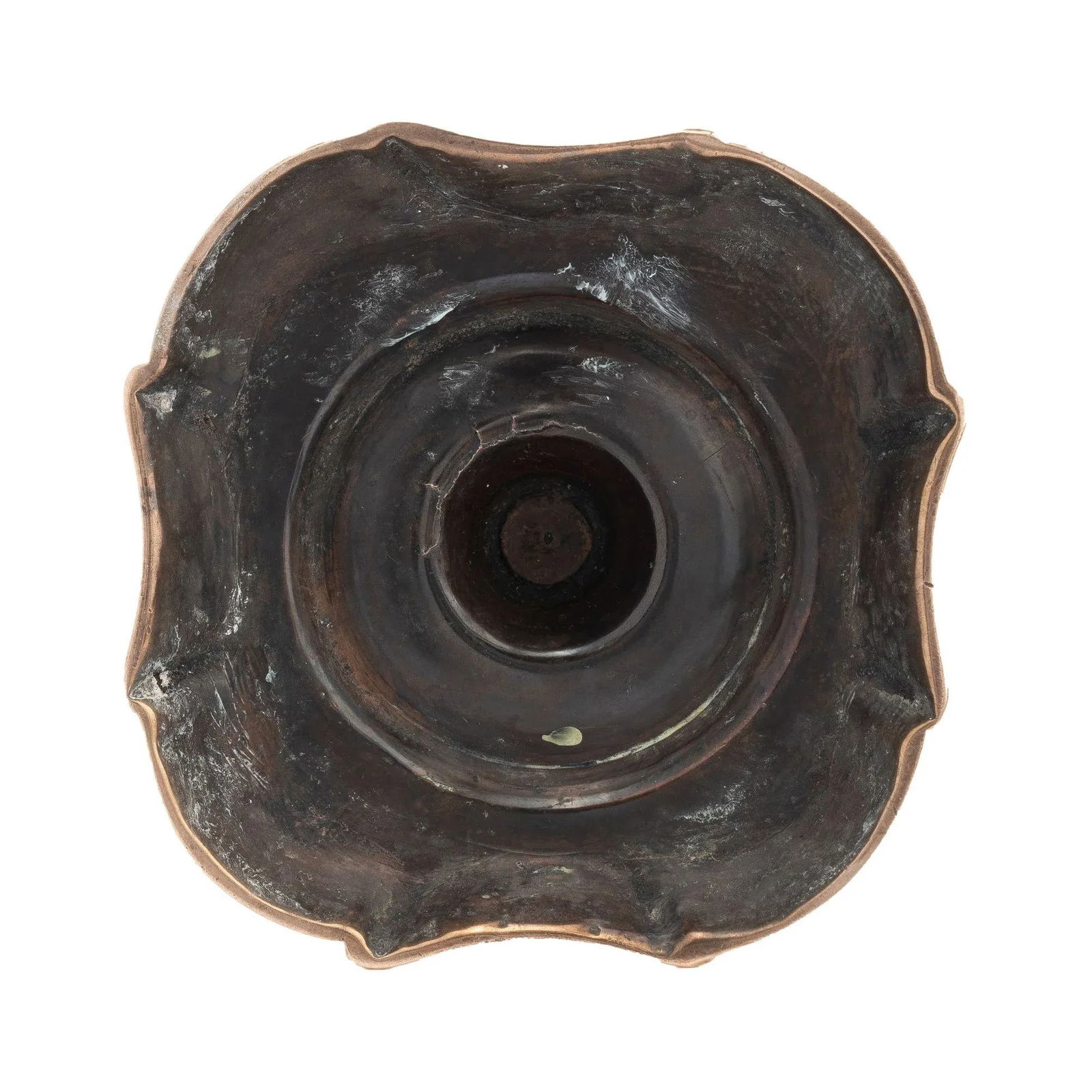 English Cast Bell Metal Queen Anne Baluster Shaft Candlestick, C. 1750-60 - 6