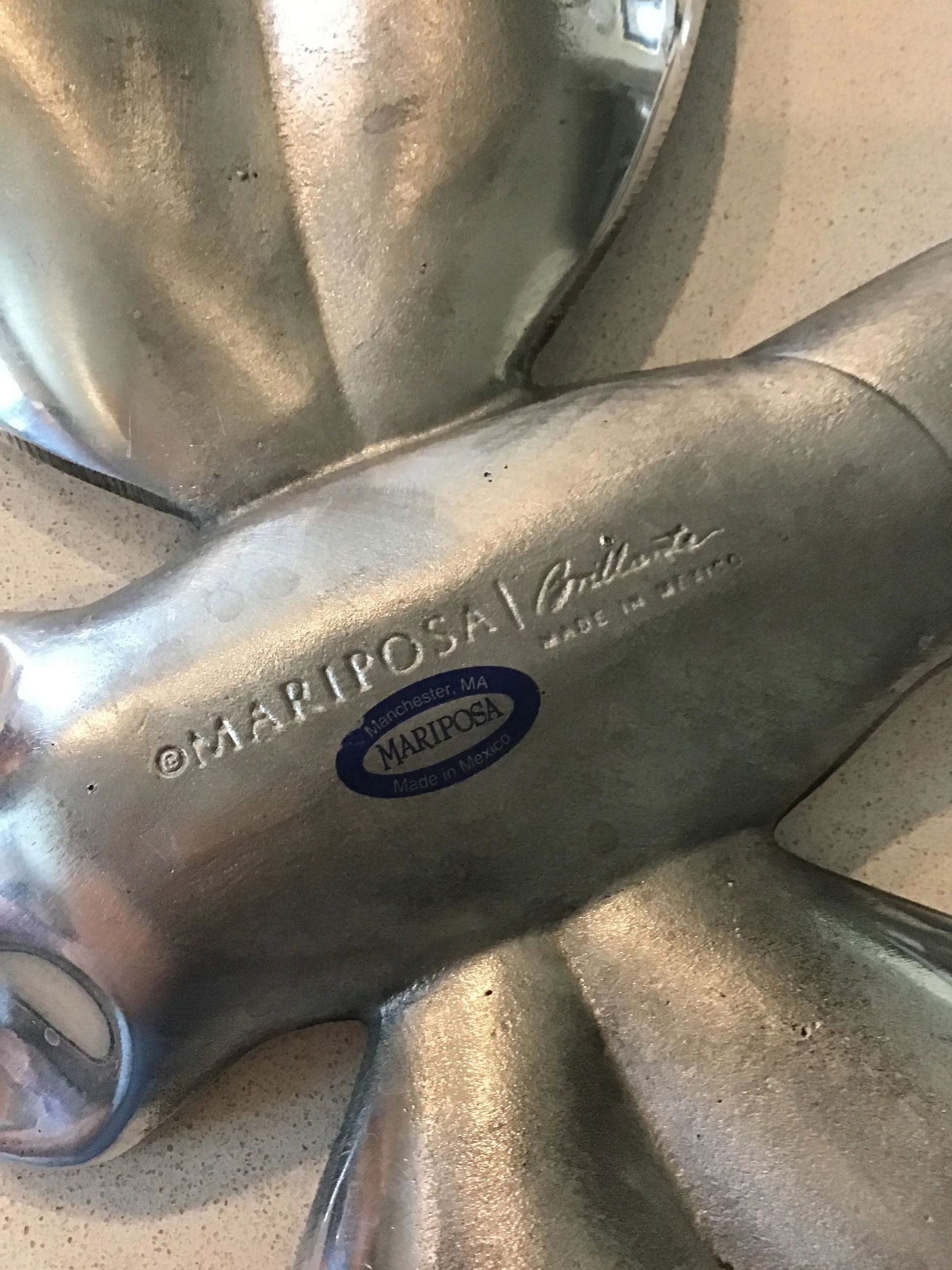 Dragonfly Serving Piece 1980s Mariposa Aluminum Dragonfly Serving Platter, Made in Mexico - 5