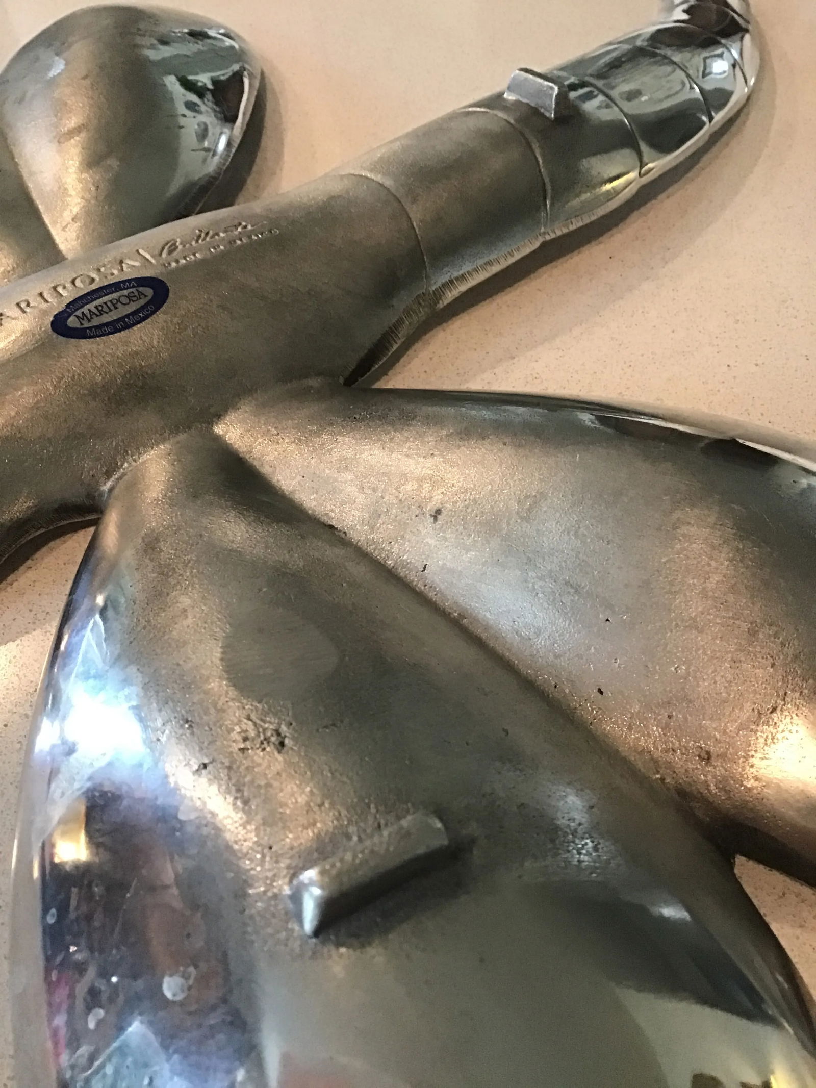 Dragonfly Serving Piece 1980s Mariposa Aluminum Dragonfly Serving Platter, Made in Mexico - 7