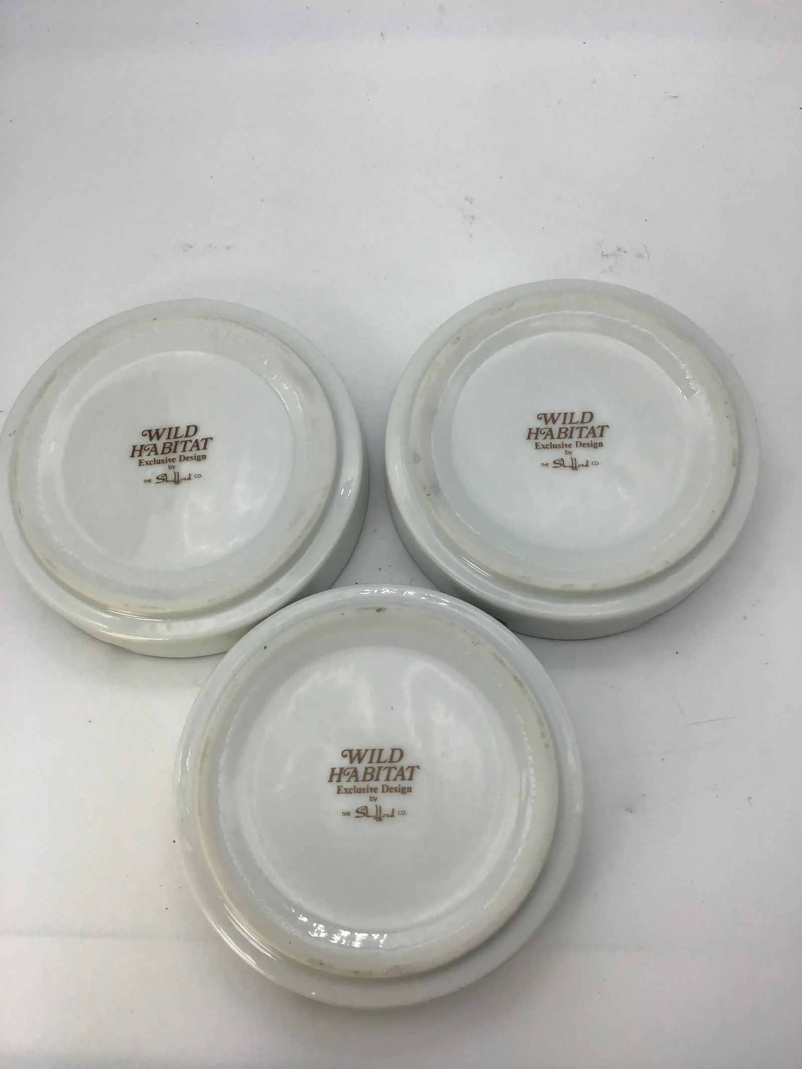 Wild Habitat Vintage Ashtrays Set of 3 Exclusive Design by the Shafford Co Lion, Zebra, Giraffe Stac - 2