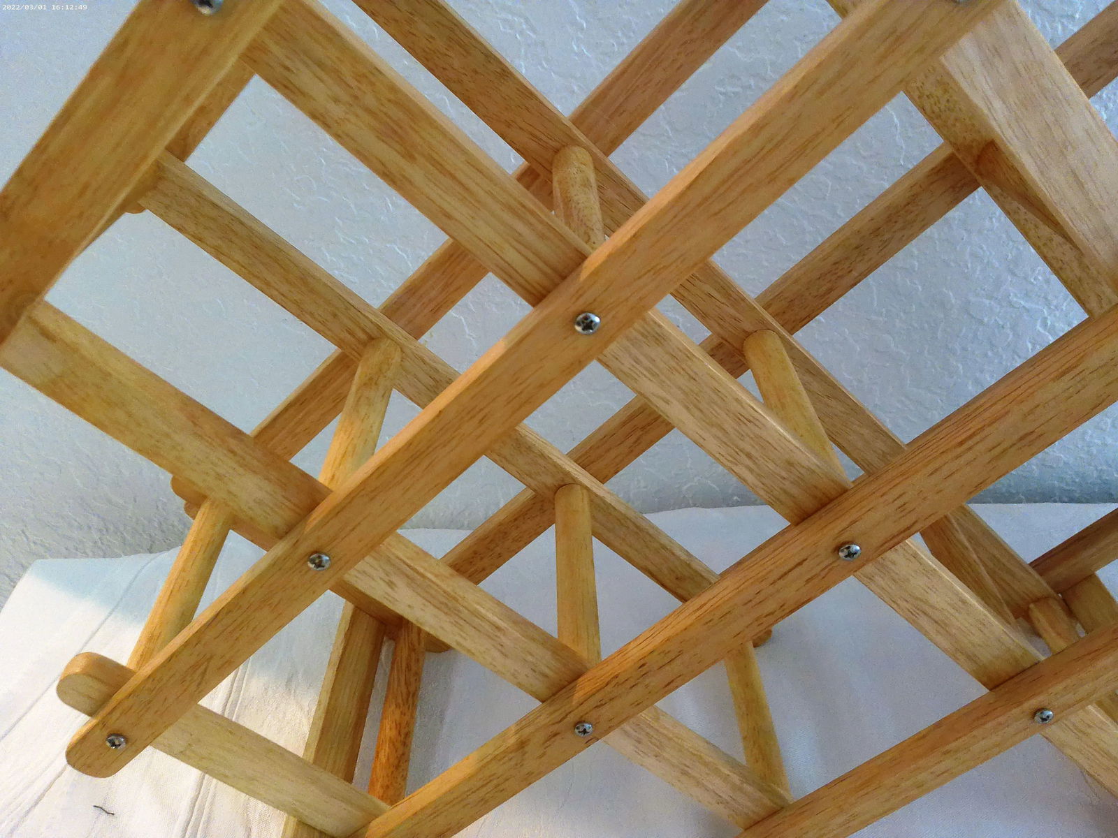 1970s Expandable Wood Wine Rack - 2