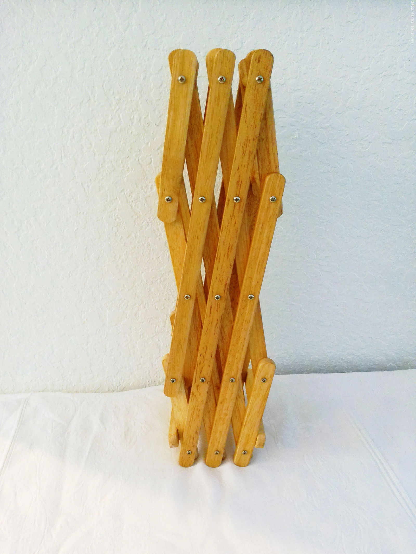 1970s Expandable Wood Wine Rack - 5