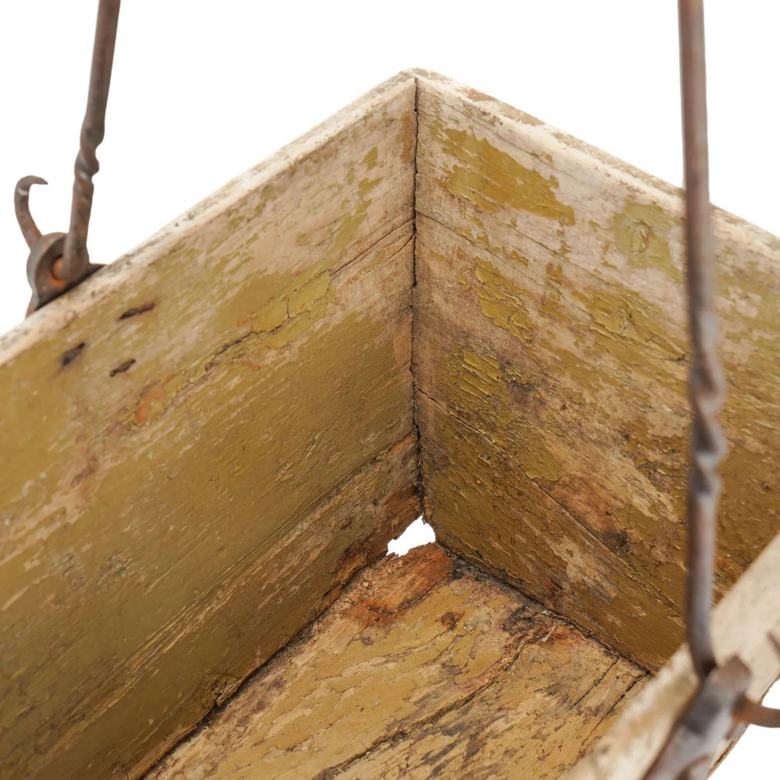 Distressed French Painted Wood Garden Trug, 1880-1910 - 10