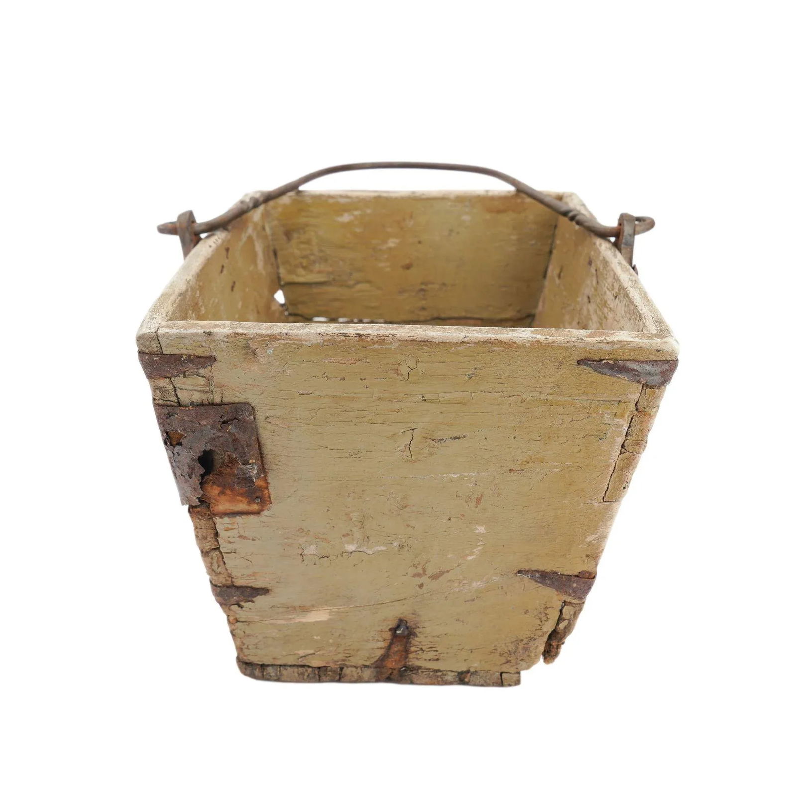 Distressed French Painted Wood Garden Trug, 1880-1910 - 6