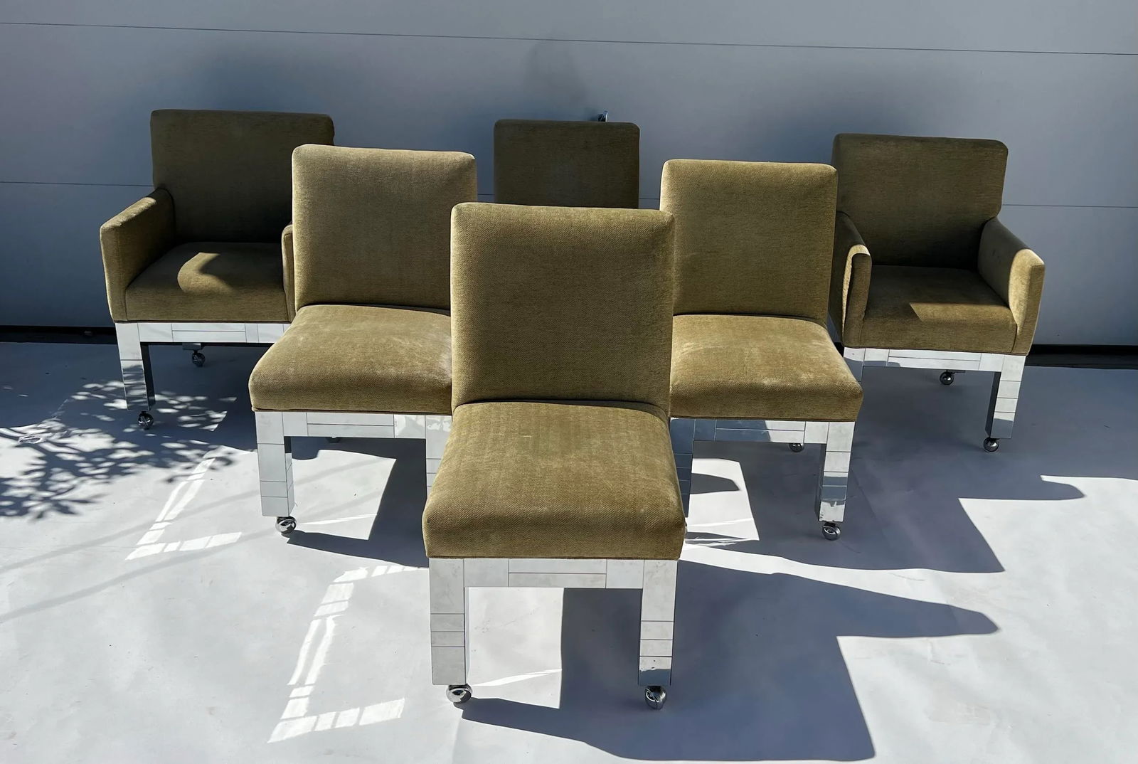 1970s Paul Evans Cityscape Chrome Dining Table and Chairs 6. - 4