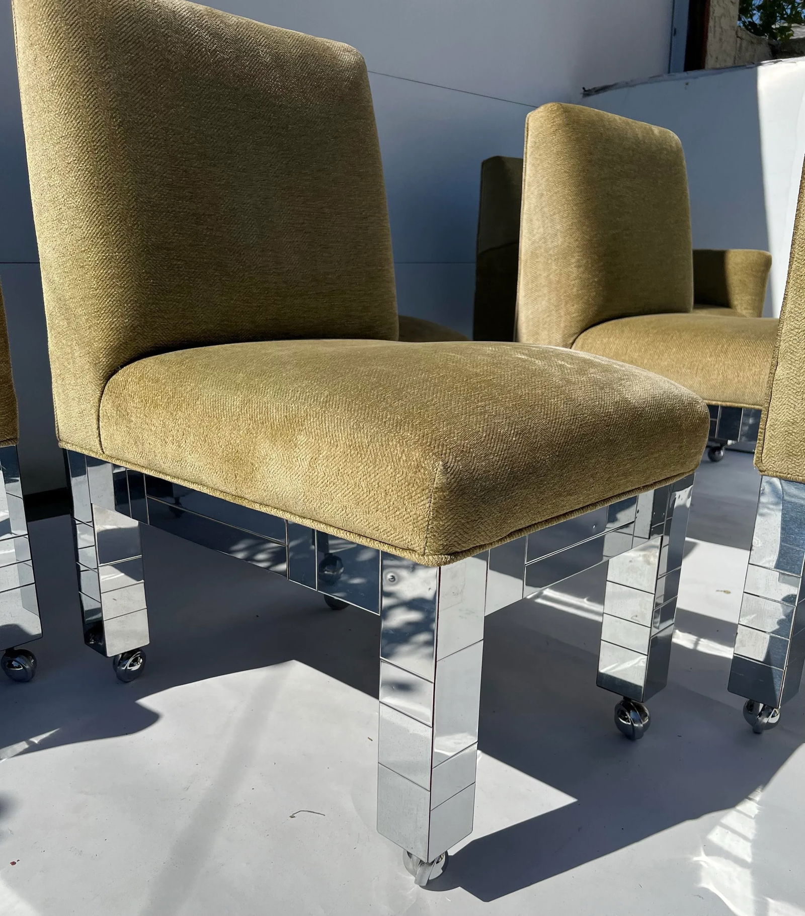 1970s Paul Evans Cityscape Chrome Dining Table and Chairs 6. - 5