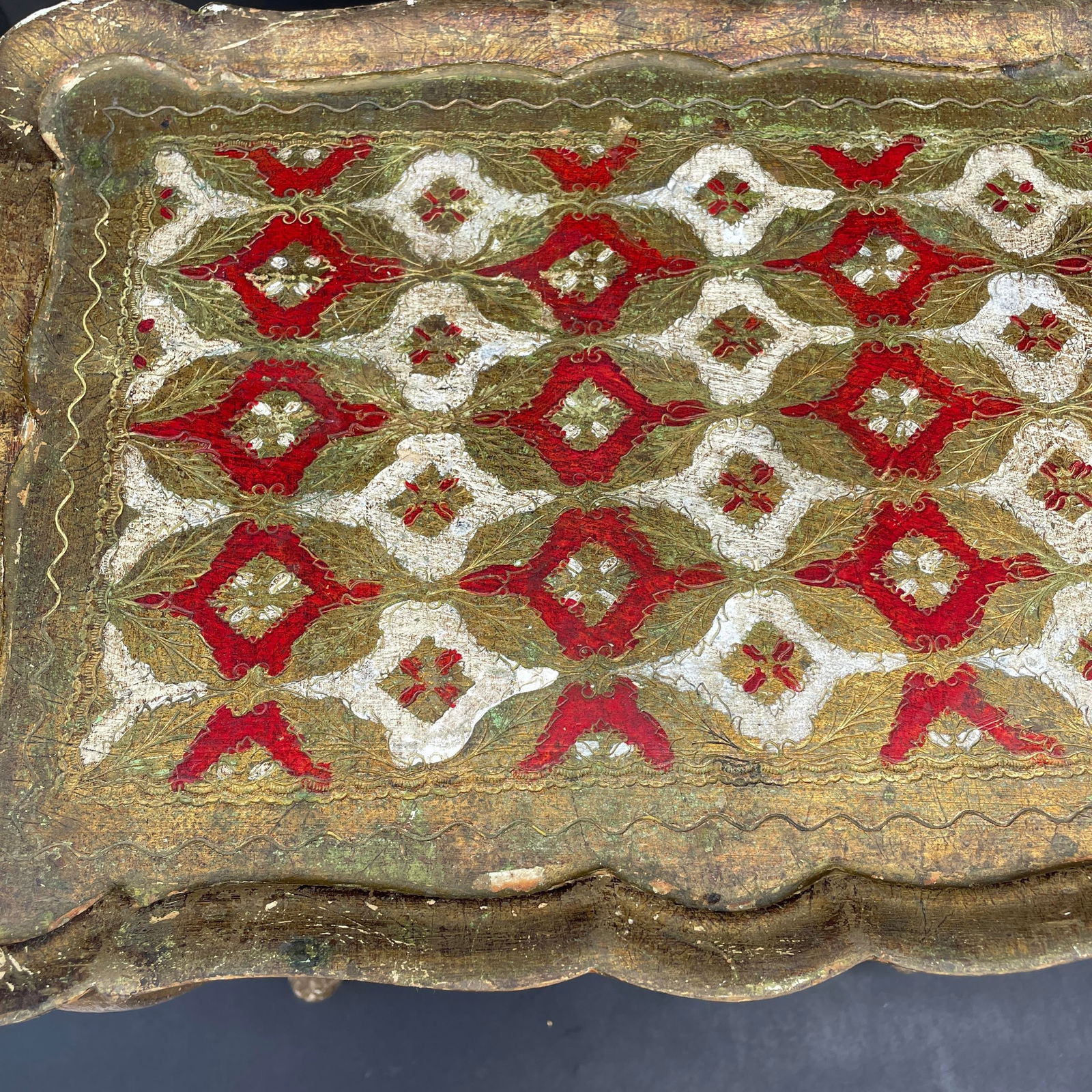 Vintage Italian Florentine Gold Gilt Wooden Side Table - 11