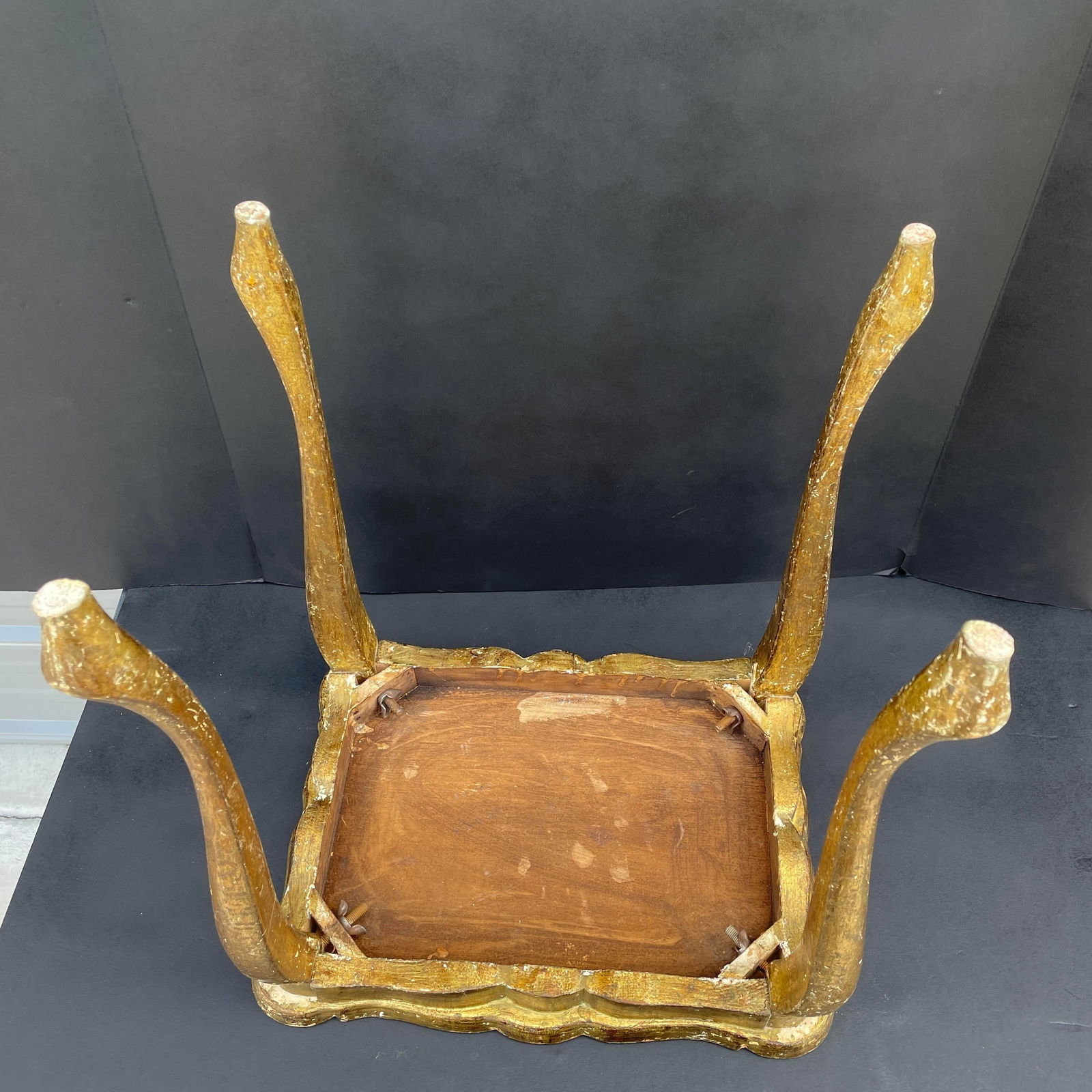 Vintage Italian Florentine Gold Gilt Wooden Side Table - 6