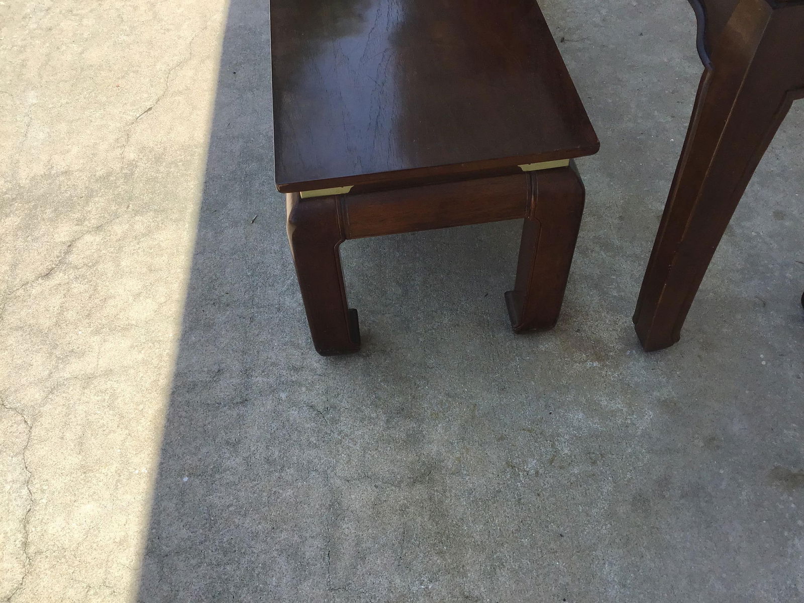 1970s Chinoiserie Style Console Table with benches - Set of 3 - 10