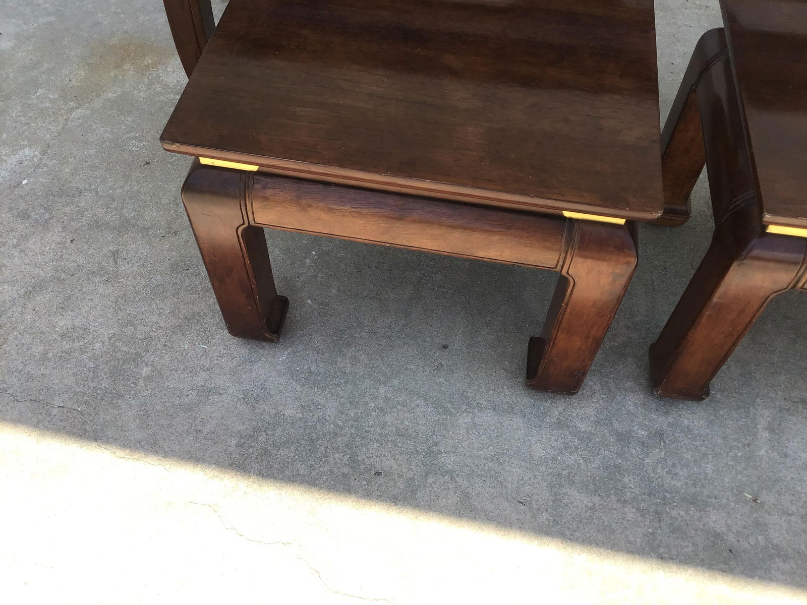 1970s Chinoiserie Style Console Table with benches - Set of 3 - 3