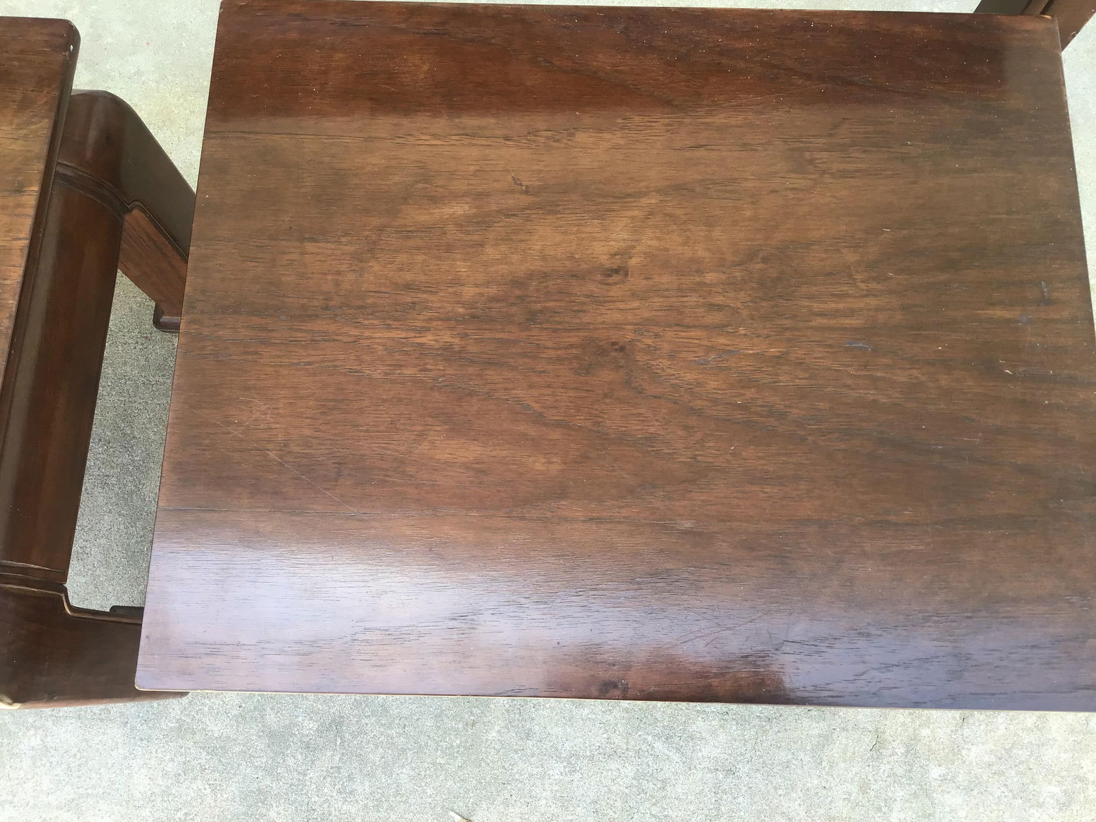 1970s Chinoiserie Style Console Table with benches - Set of 3 - 7