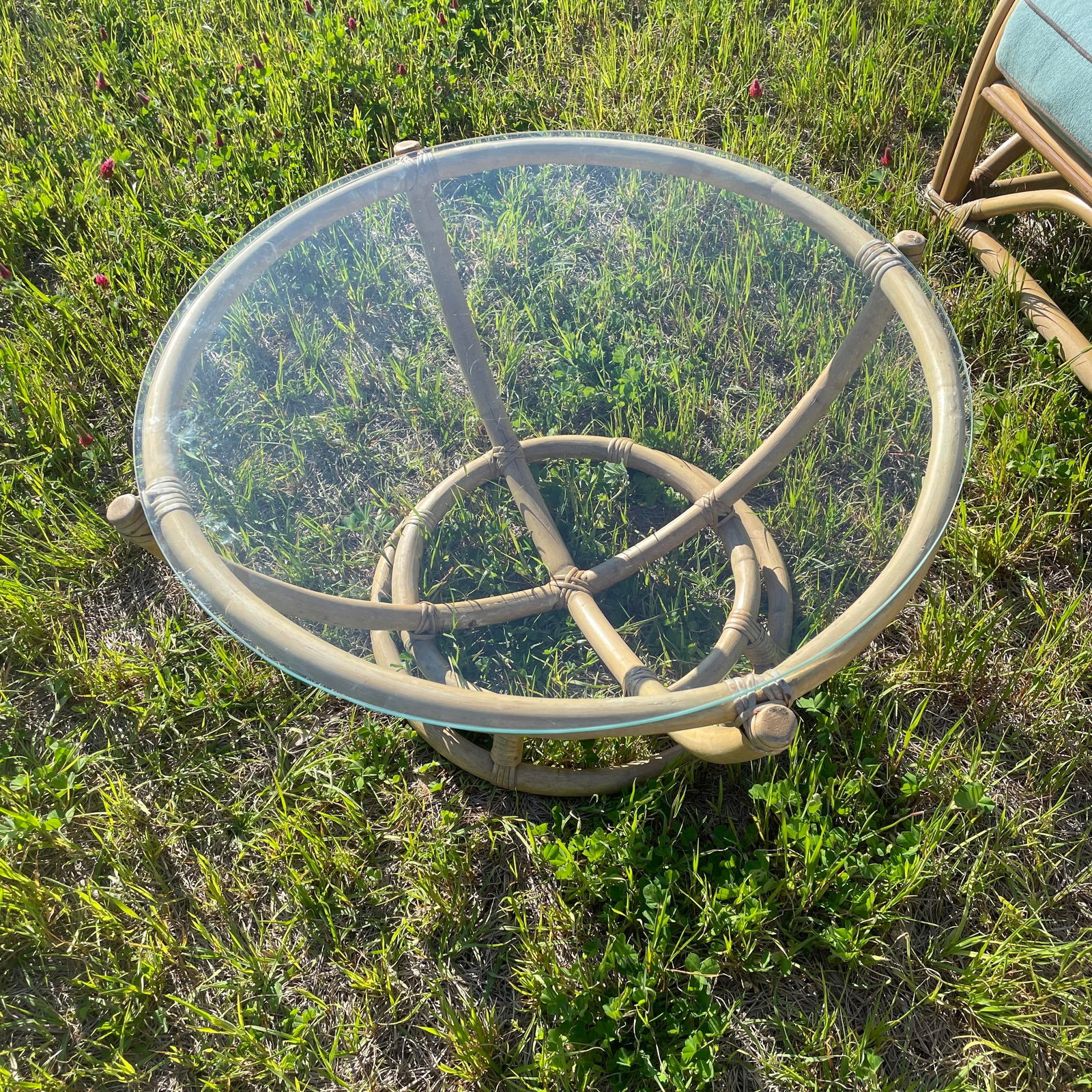 1980s Bamboo and Rattan Outdoor Patio Furniture Set- 4 Pieces - 4