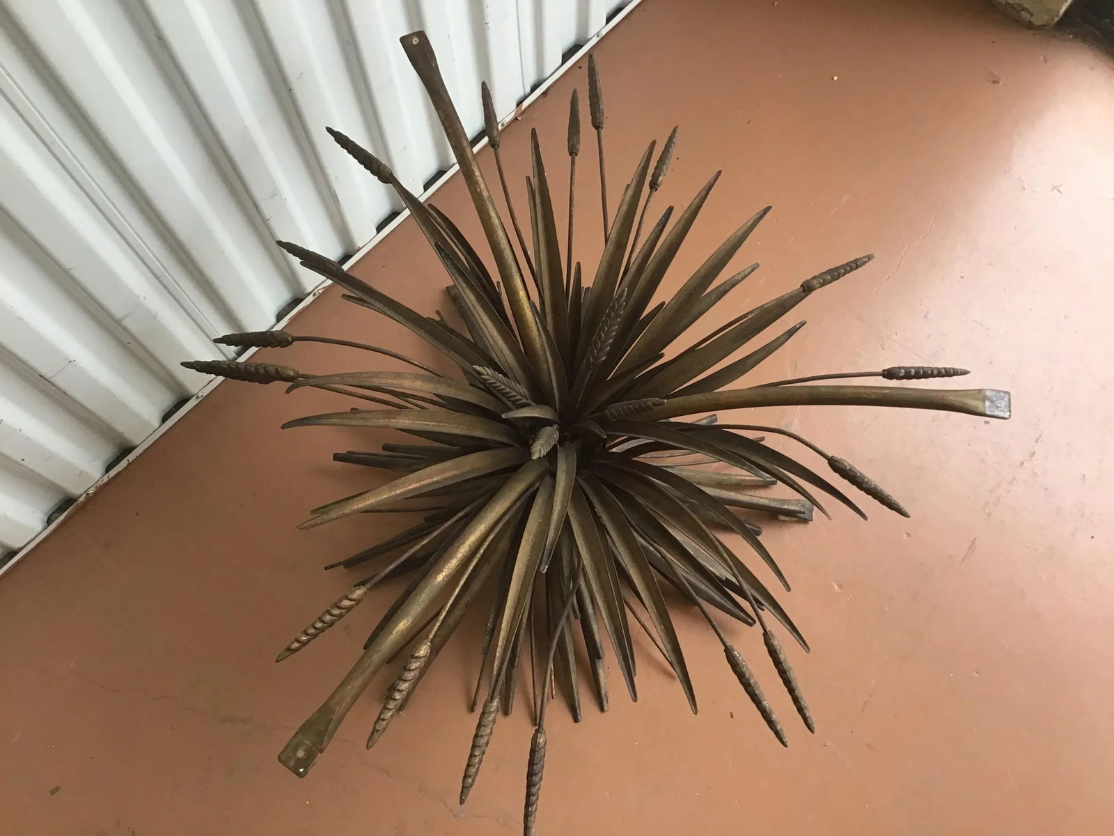 1970s Bronze Wheat Sheath Coffee Table Base - 3