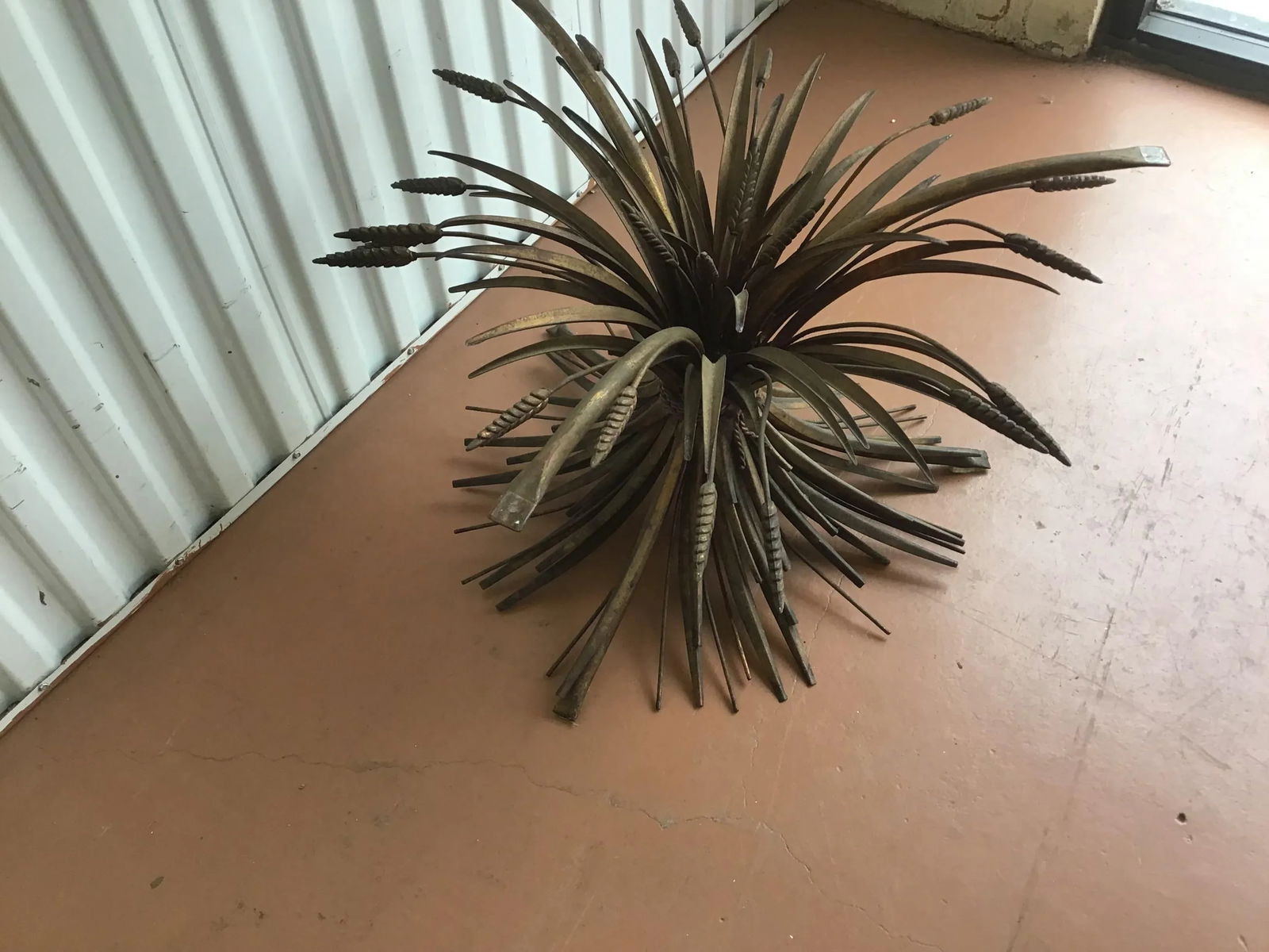 1970s Bronze Wheat Sheath Coffee Table Base - 4