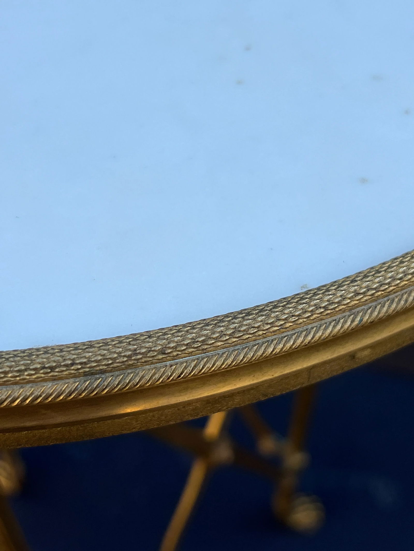 A Pair of French Late 19th Century Neo-Classical Gold Dore Ormolu and White Carrara Marble Gué - 5