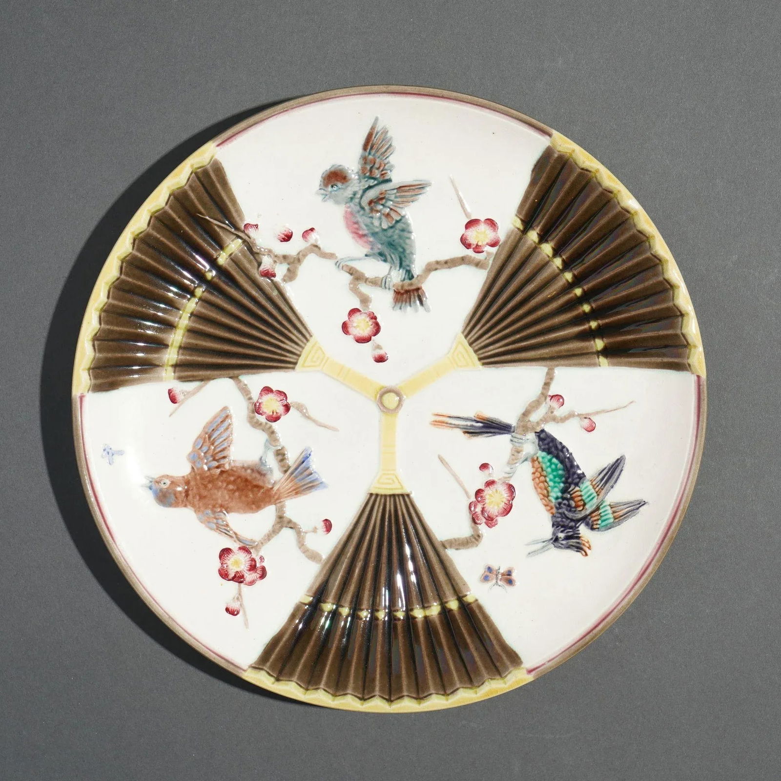 Polychrome Glazed Argenta Majolica Plate by Wedgwood, C. 1884 - 3