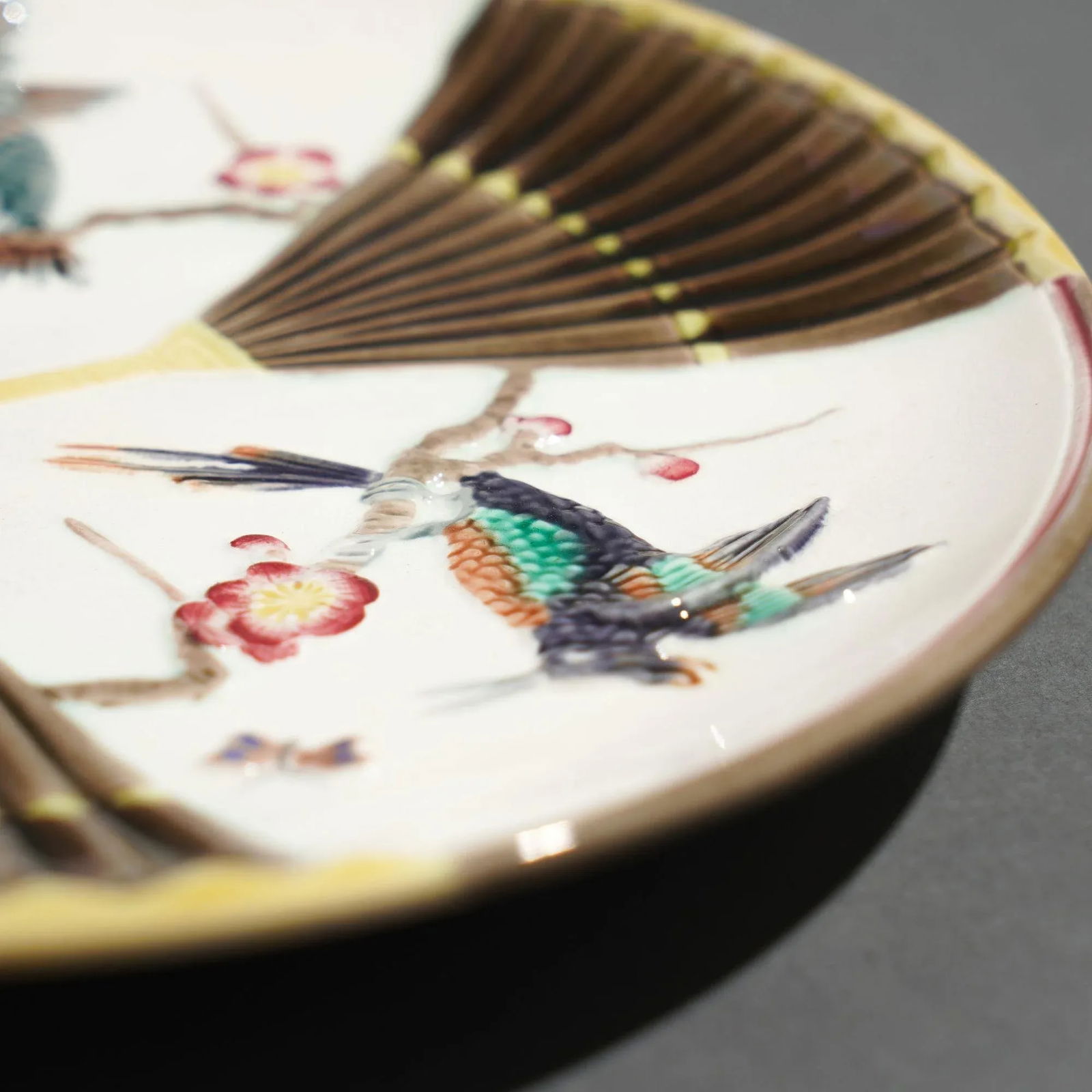 Polychrome Glazed Argenta Majolica Plate by Wedgwood, C. 1884 - 7