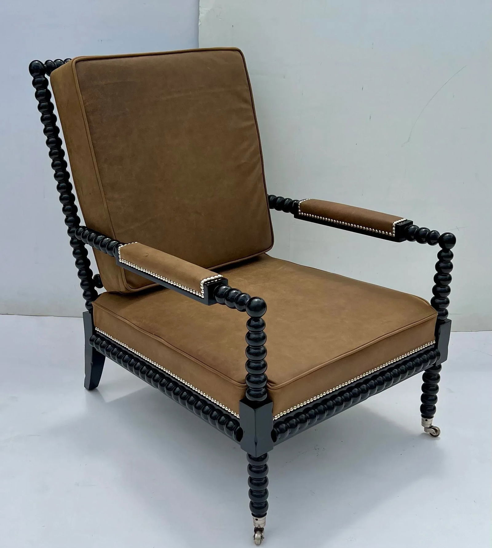 Ralph Lauren Vintage Bohemian Spindle Leather Chairs- Set of 2 - 4