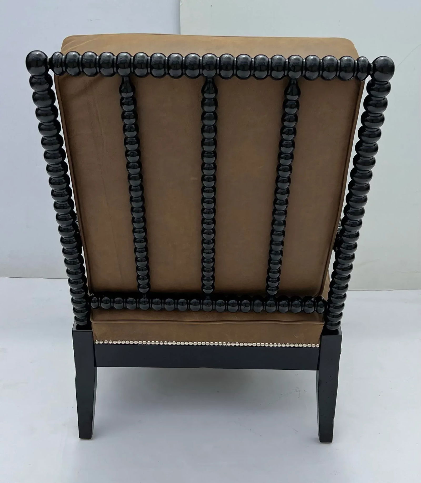 Ralph Lauren Vintage Bohemian Spindle Leather Chairs- Set of 2 - 5